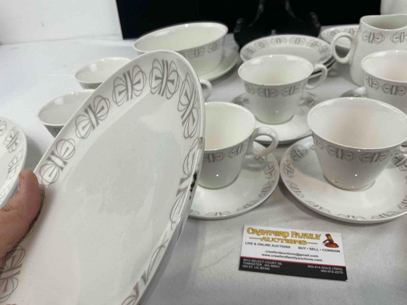 Vintage Franciscan Whitestone Ware China, Merry-Go-Round pattern, some wear, 23 pieces - 5