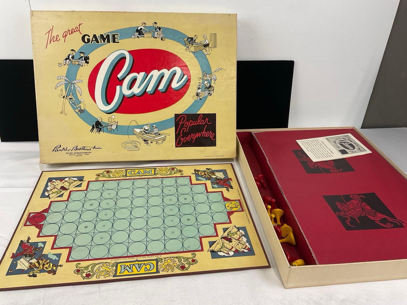 Variety of Vintage Boardgames, Scrabble, Thimk, Teeko w/board, Cam, Yahtzee, Merchant Prince Boar... - 8