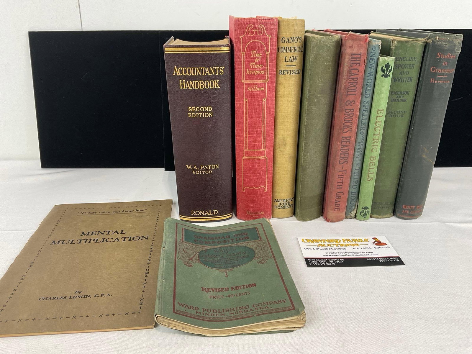 Variety of Early 20th Century Books mostly 1940s, Law, Education, English/Grammar, & more (1 of 8)