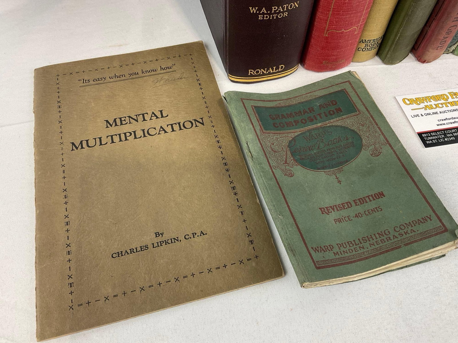 Variety of Early 20th Century Books mostly 1940s, Law, Education, English/Grammar, & more - 2