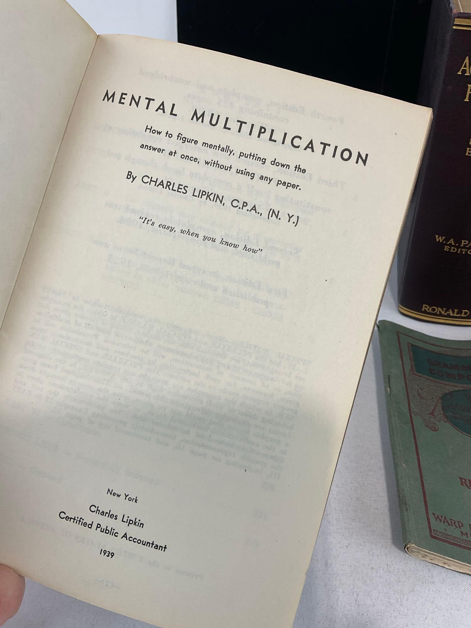 Variety of Early 20th Century Books mostly 1940s, Law, Education, English/Grammar, & more - 3