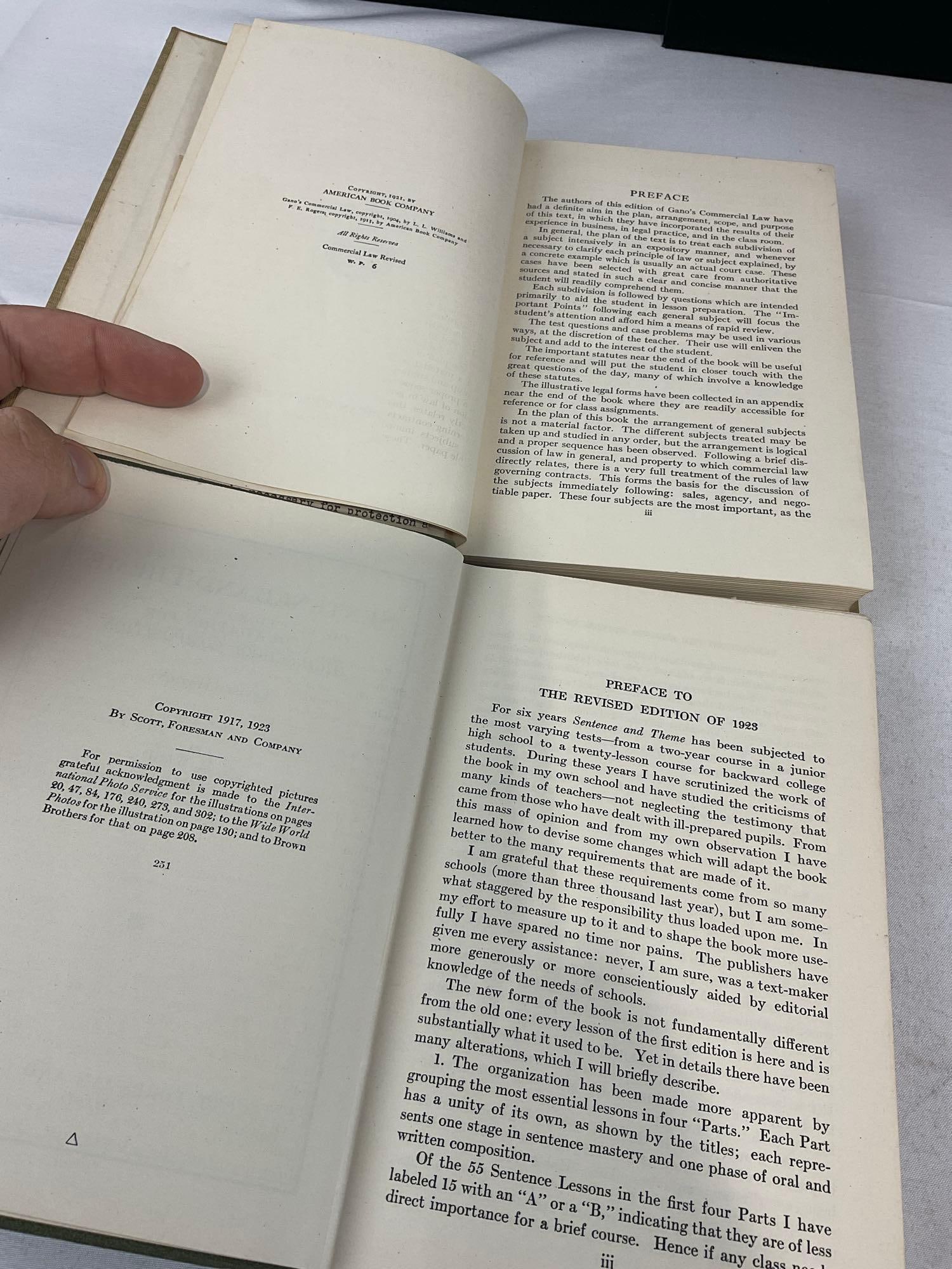Variety of Early 20th Century Books mostly 1940s, Law, Education, English/Grammar, & more - 7
