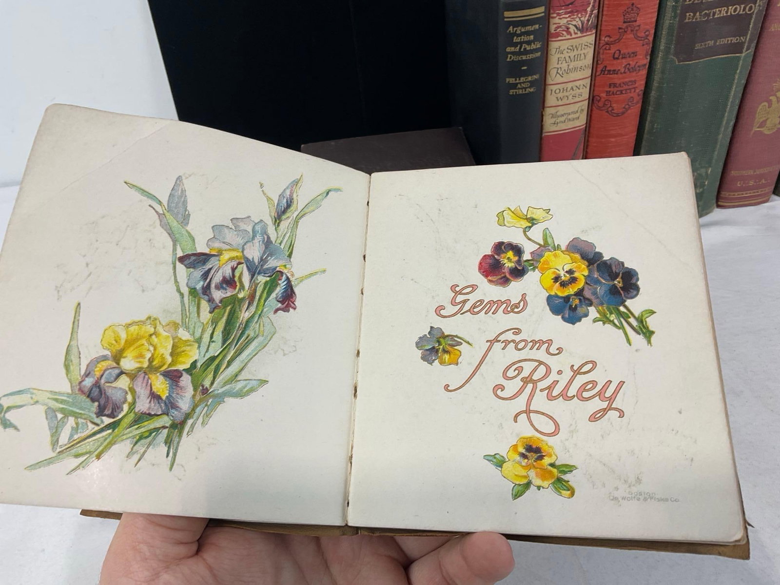 Variety of Early 20th Century Books, Swiss Family Robinson, Literature Books, 3 Worn Small Novels - 2