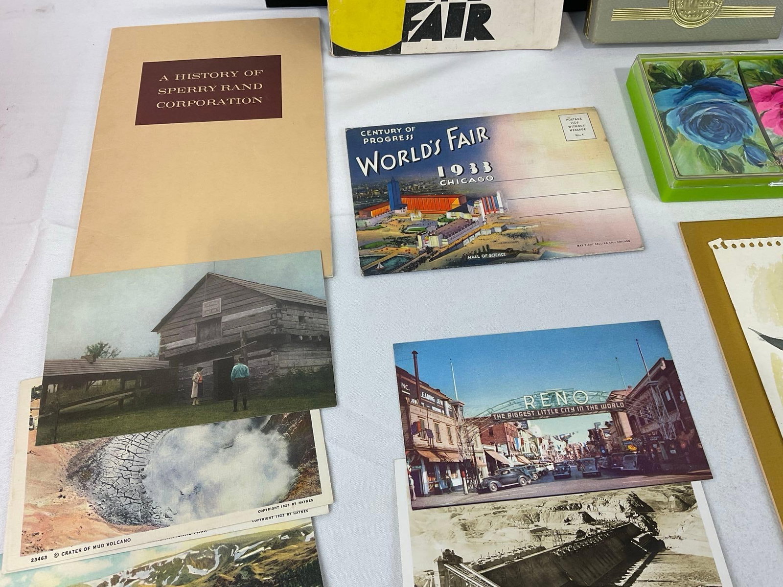 Selection of Small Pen & Watercolors by Mark Wheeler, Few Postcards, & Playing Cards, & More - 3
