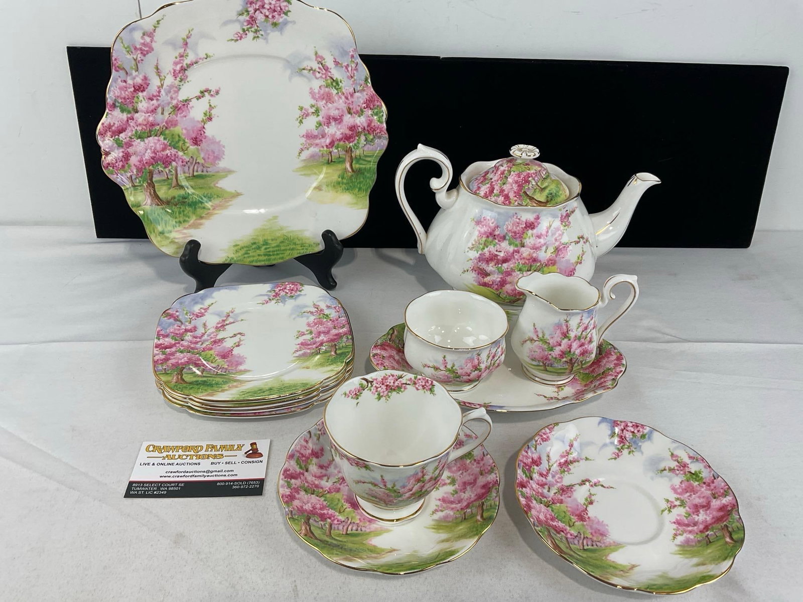 Royal Albert Bone China Blossom Time Pattern, 12 pieces, Lovely Flowering Tree Scene Design (1 of 5)