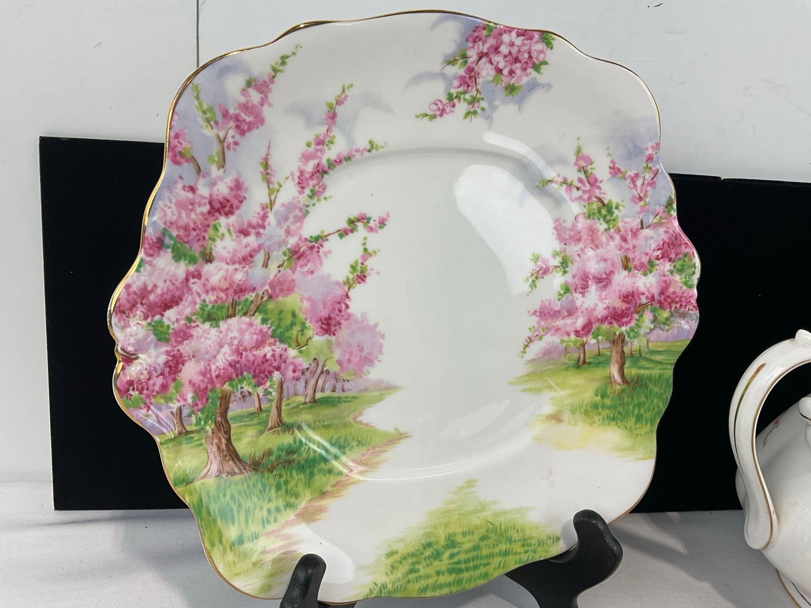 Royal Albert Bone China Blossom Time Pattern, 12 pieces, Lovely Flowering Tree Scene Design - 3