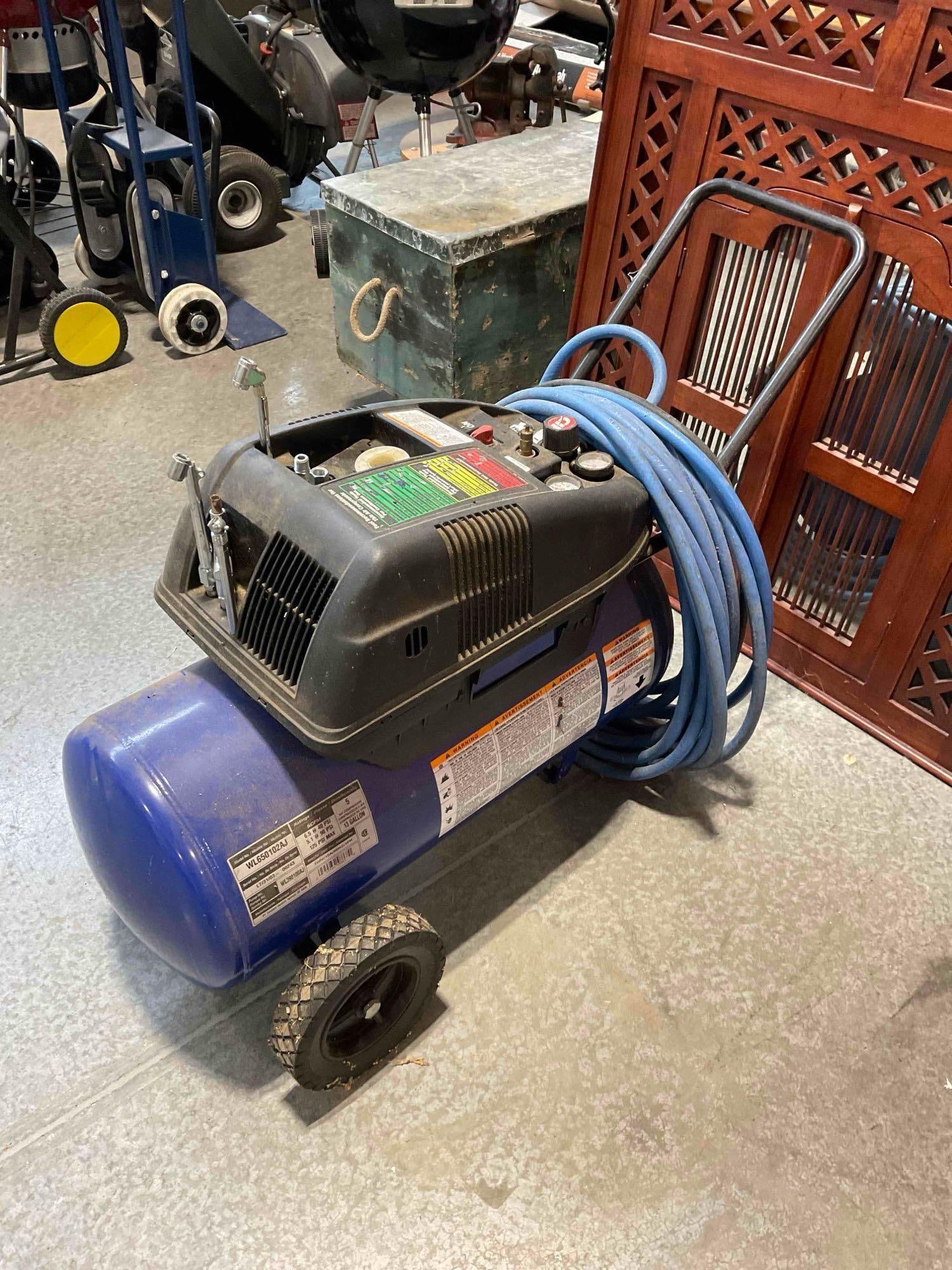Campbell Hausfeld 5 HP Air Compressor Model WL650102AJ. Working Last Season. See pics. - 2