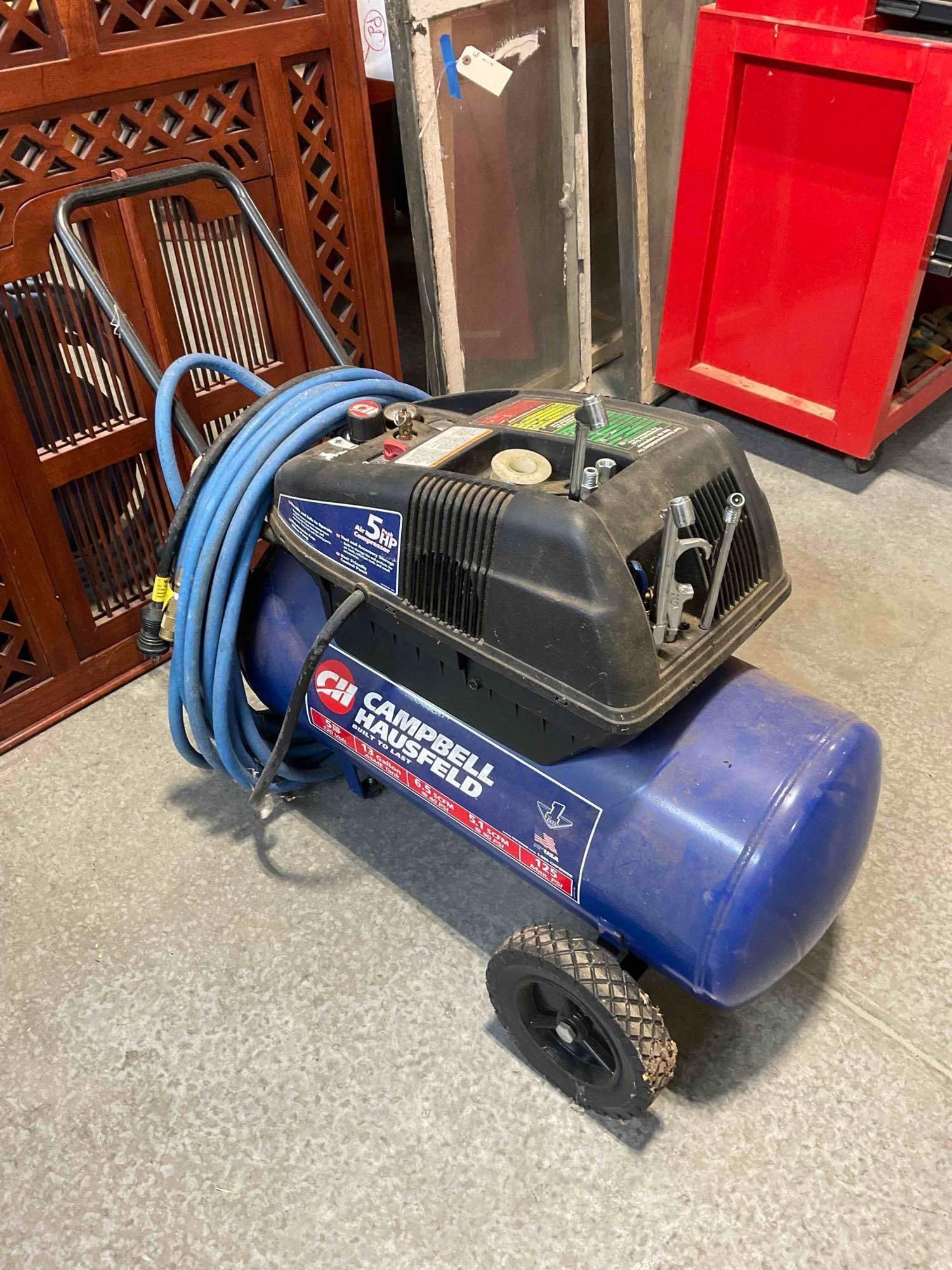 Campbell Hausfeld 5 HP Air Compressor Model WL650102AJ. Working Last Season. See pics. - 3