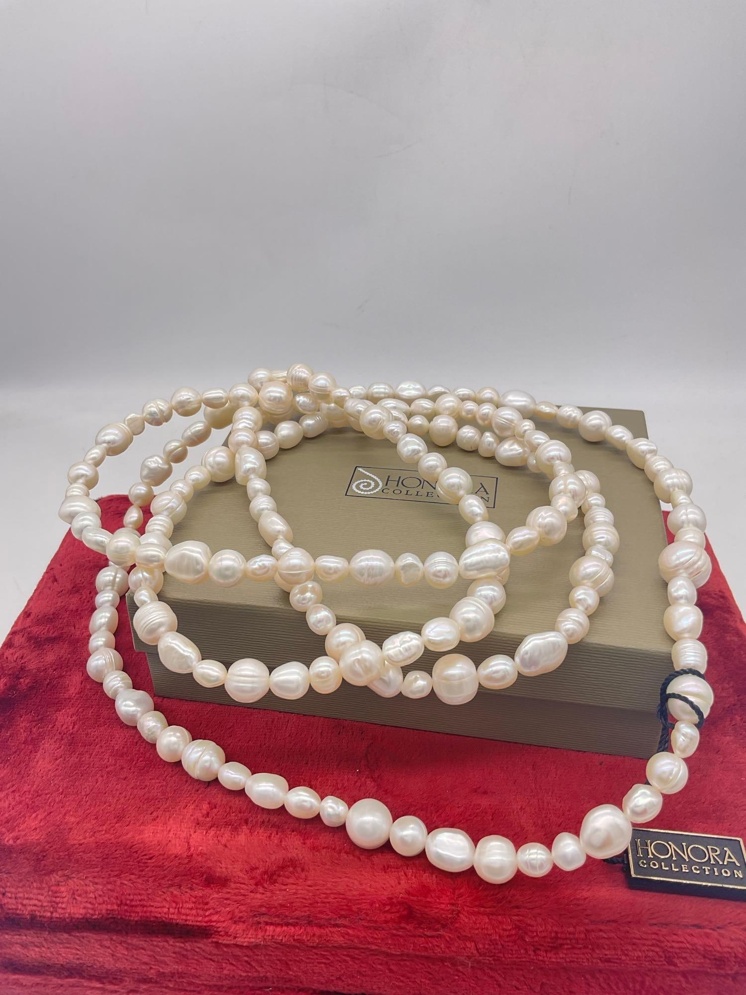 28" Honora Cultured Pearl Necklace With tag In OG Box: C-5760