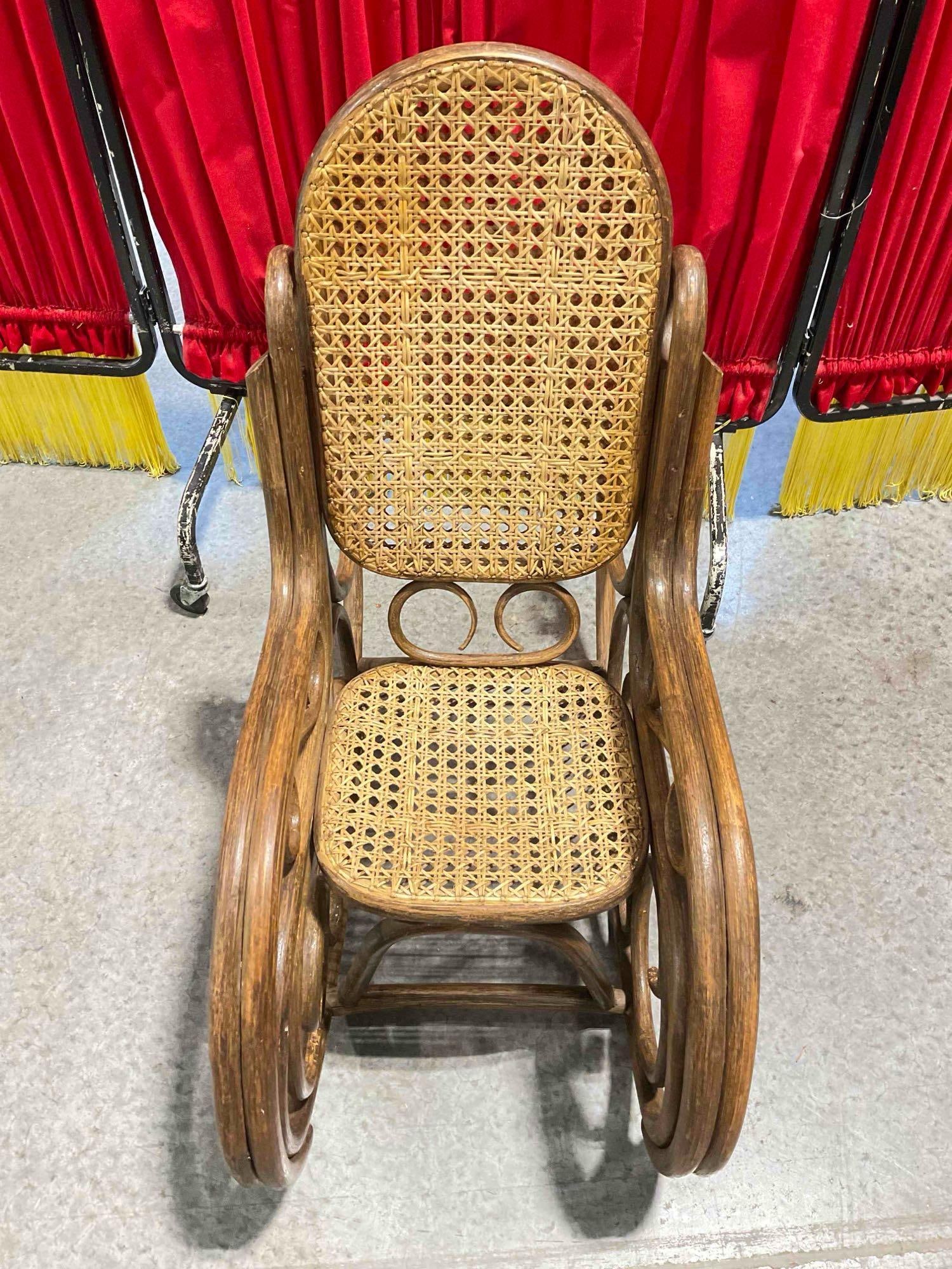 Vintage Thonet Style Bentwood Cane Back Child or Doll's Rocking Chair. Good Condition. See pics. (1 of 5)