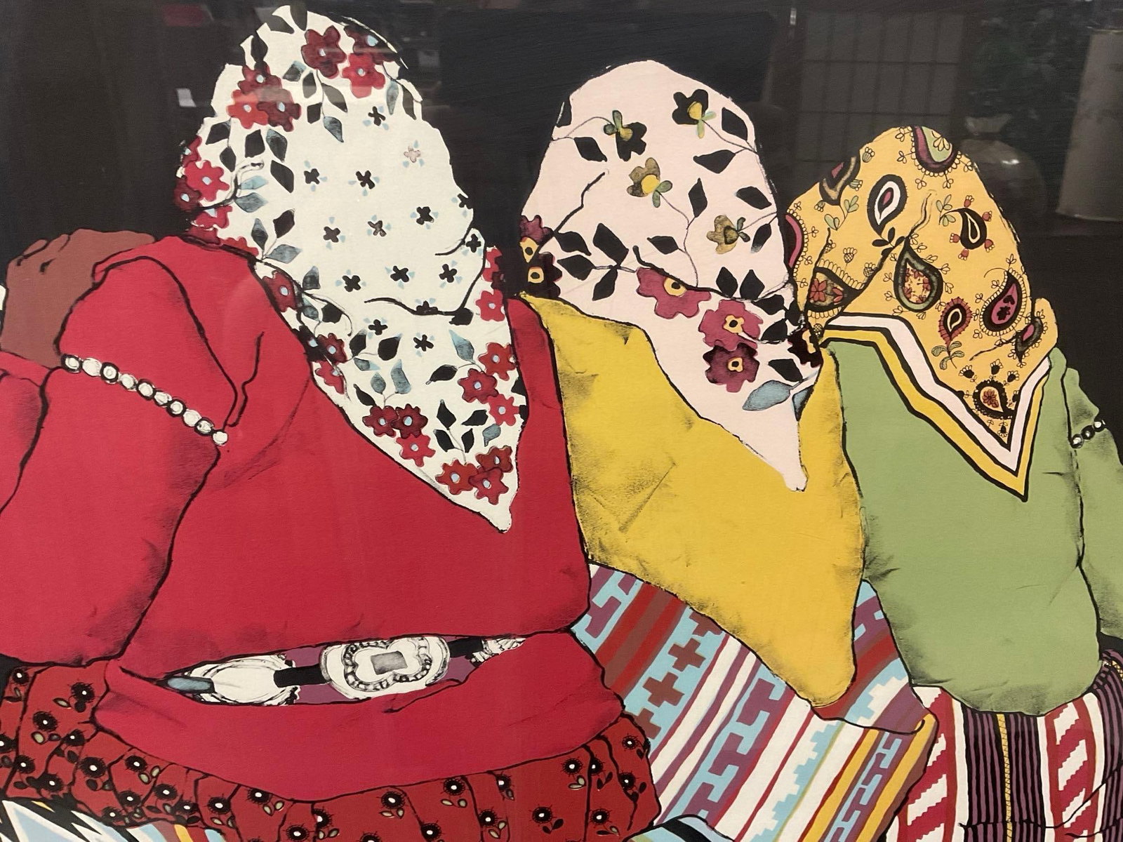 Framed Signed & #d 71/100 Lithograph titled Best Friends, by Katalin Ehling, 31h x 39w x 3d inches - 3