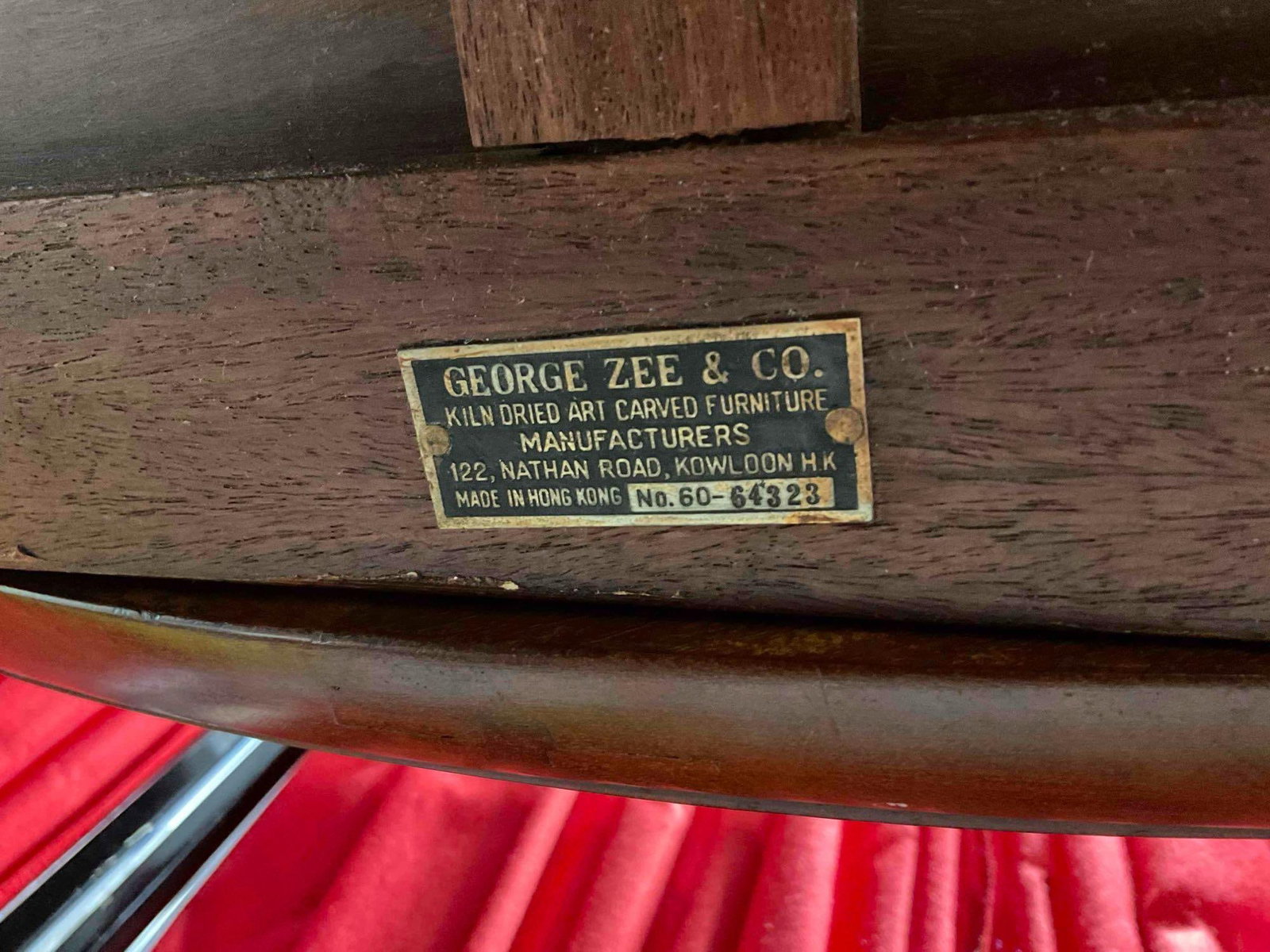 Vintage George Zee & Co. Rosewood? Wood Drop Leaf Table Tea Cart w/ Removable Serving Tray. - 9