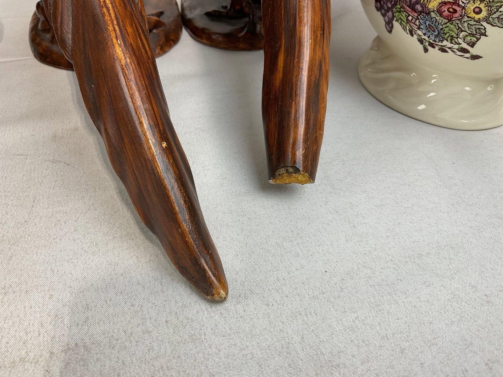 Pair of Ceramic Pheasant Figures, previously repaired, Hen Shaped Lidded Bowl, & Gravy Pitcher - 12