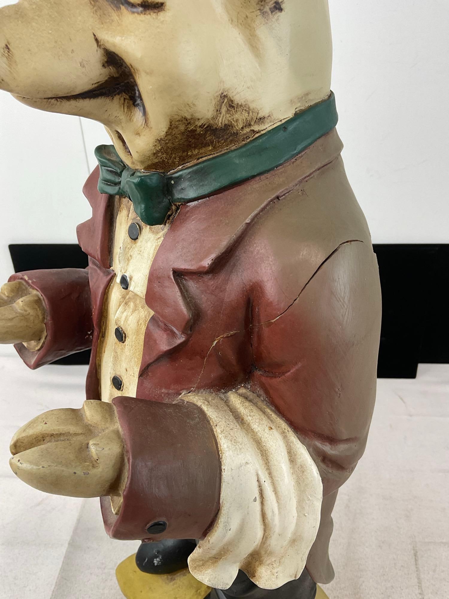 Pair of Pig Shaped Resin/Composite Figures, in Butler & Chef style Dress - 5