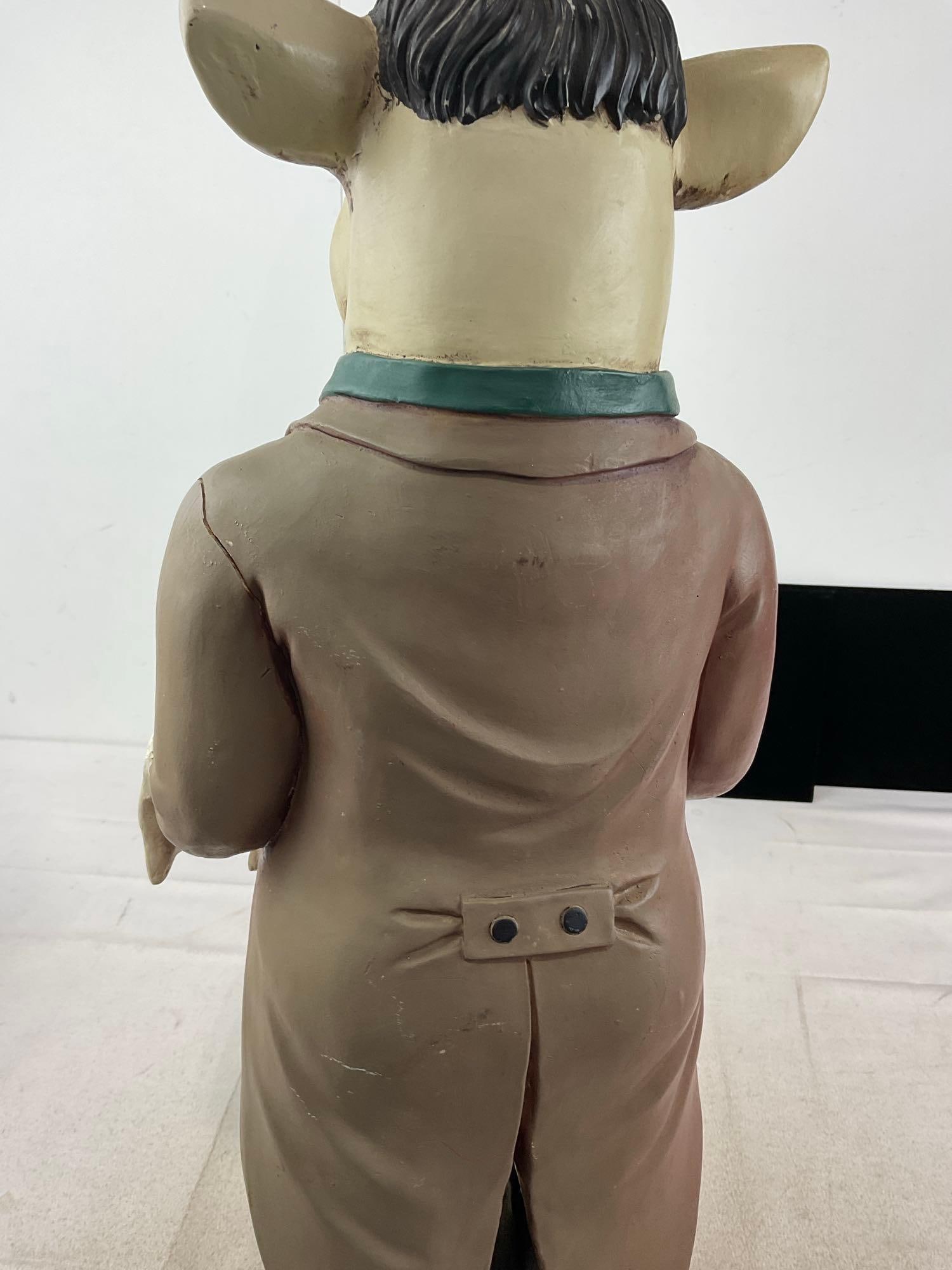 Pair of Pig Shaped Resin/Composite Figures, in Butler & Chef style Dress - 6