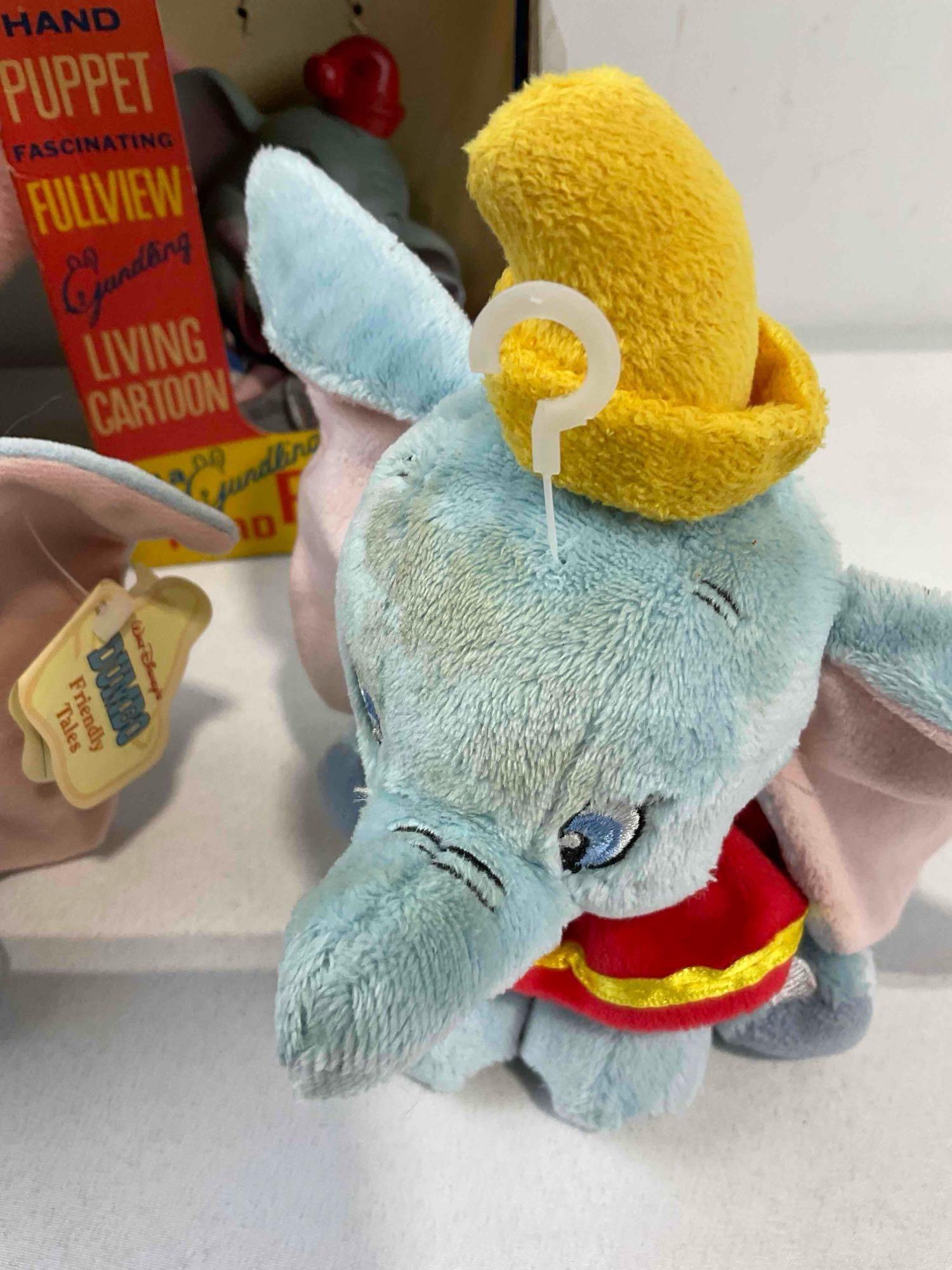 5 pcs Vintage Walt Disney's Dumbo the Elephant Toys, incl. Gundling Hand Puppet & More! - 4