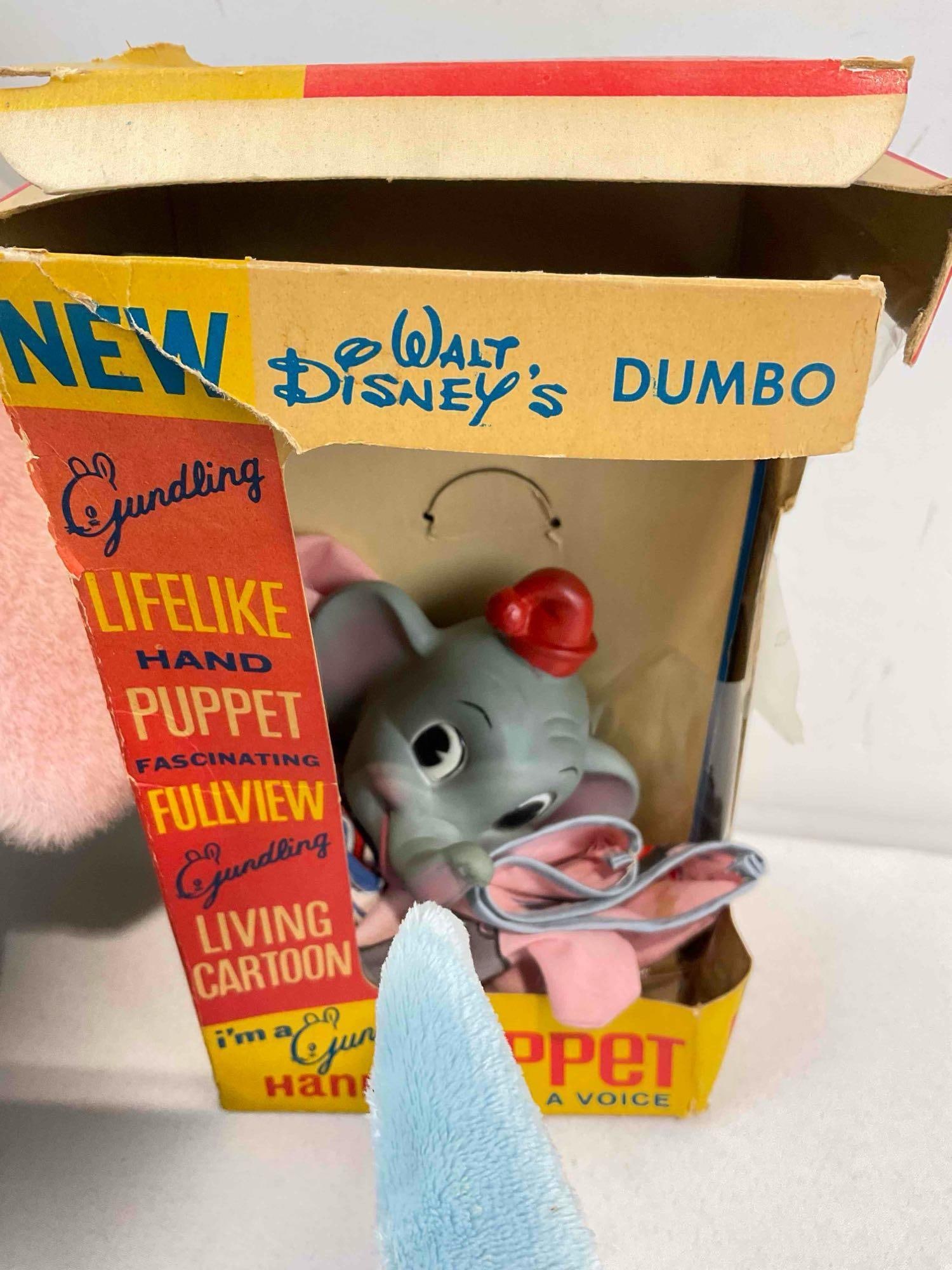 5 pcs Vintage Walt Disney's Dumbo the Elephant Toys, incl. Gundling Hand Puppet & More! - 6
