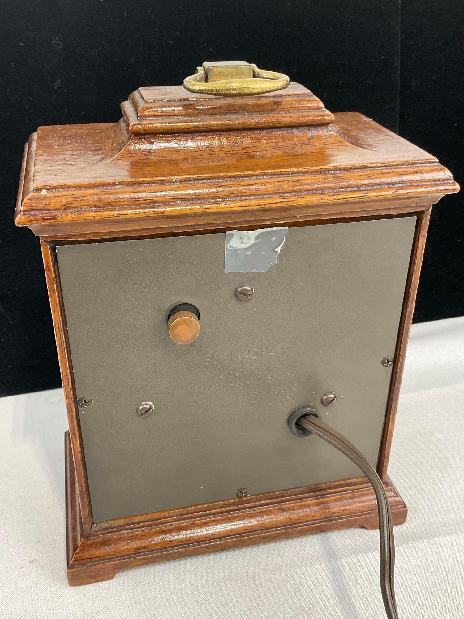 Vintage Seth Thomas Buckingham E018-000, Electric Mantel Clock, 8x7x5 inches - 3