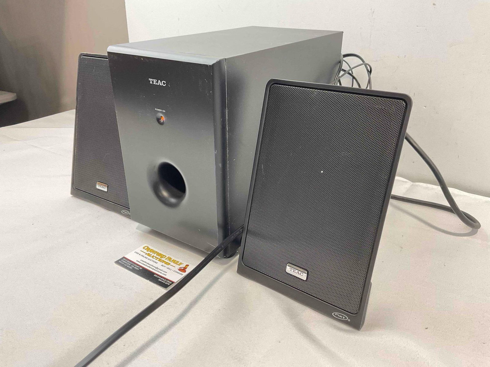 TEAC Hi Fi System Model MC-DX50i Subwoofer & 2 Speakers. Tested, Powers On. Fair Condition. - 3