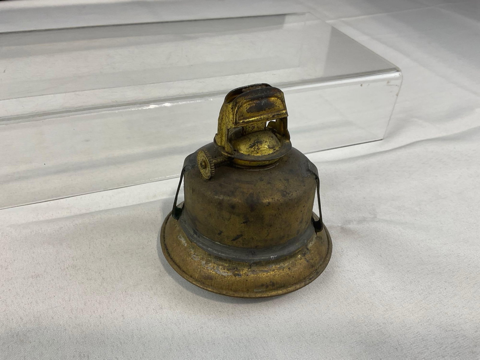 Antique Marine Hurricane Tested Navigation Lantern Blue/Red Divided, w/burner - 7