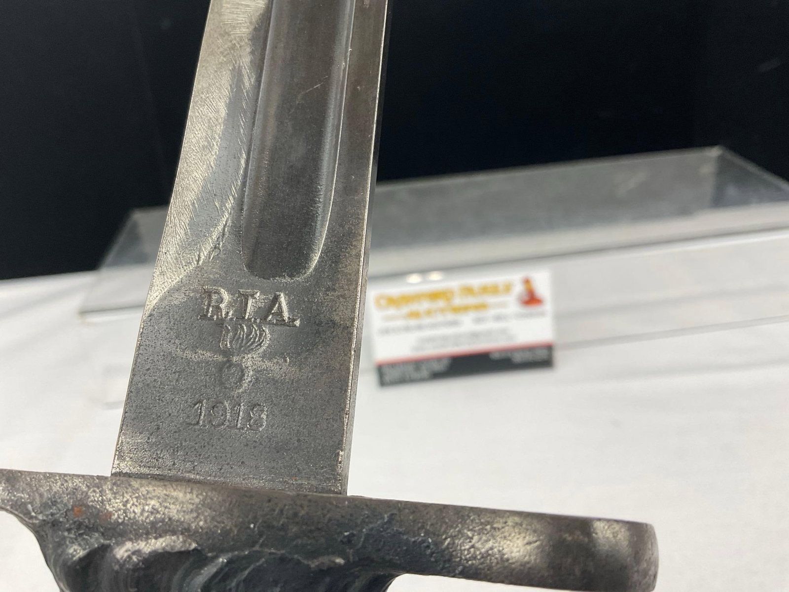 Rock Island Arsenal Bayonet, for the Springfield M1903, Replaced handle w/pipe, 16 inch blade - 2