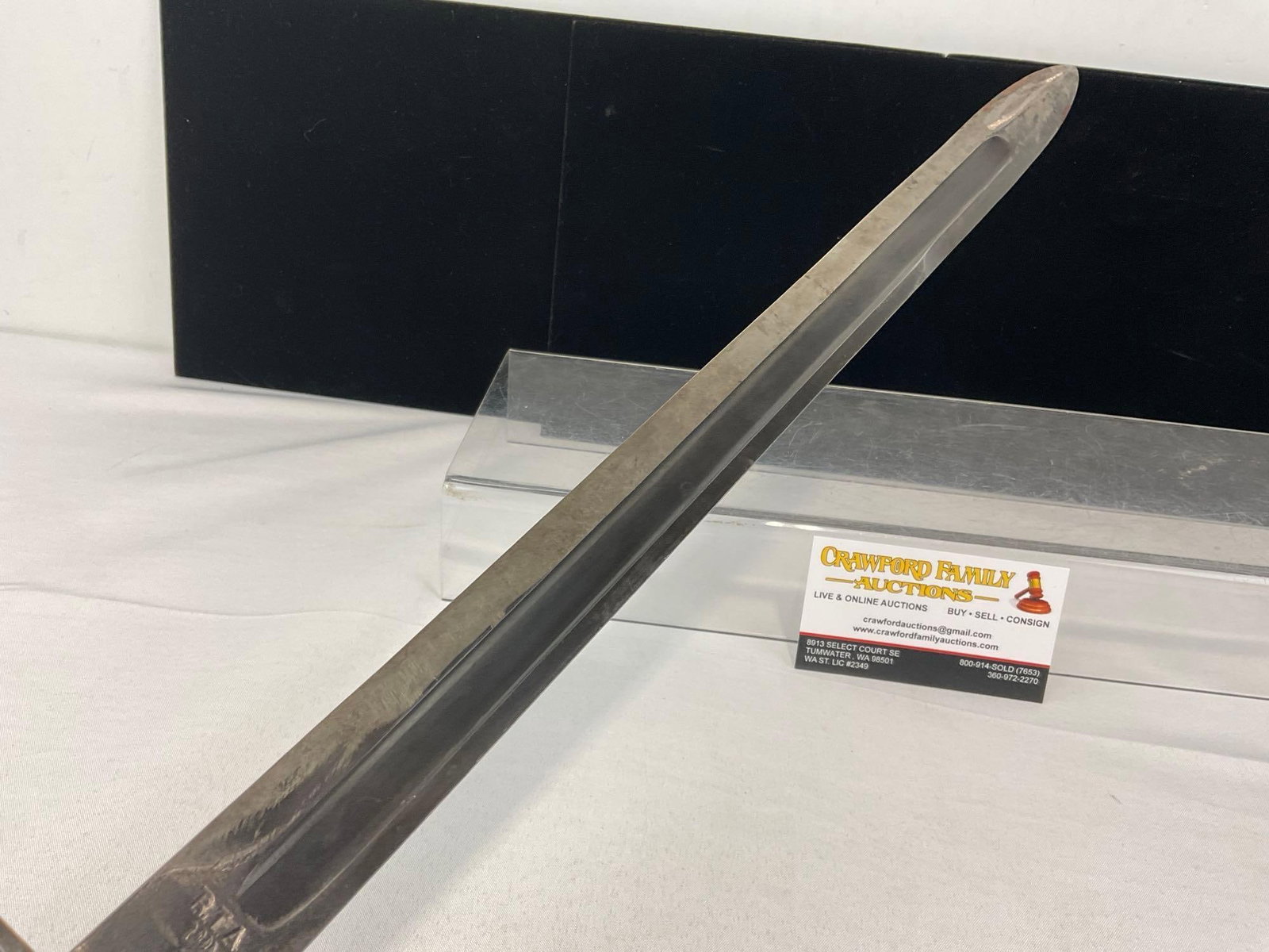 Rock Island Arsenal Bayonet, for the Springfield M1903, Replaced handle w/pipe, 16 inch blade - 3