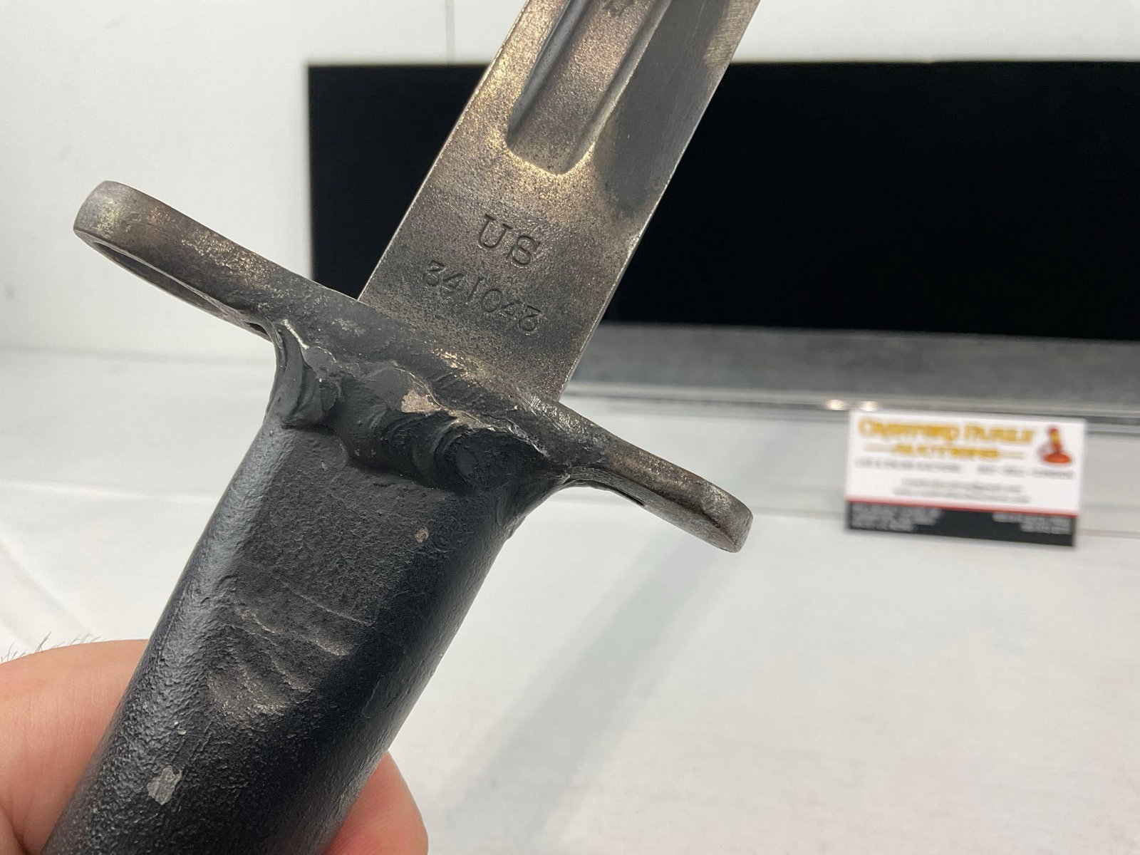 Rock Island Arsenal Bayonet, for the Springfield M1903, Replaced handle w/pipe, 16 inch blade - 4