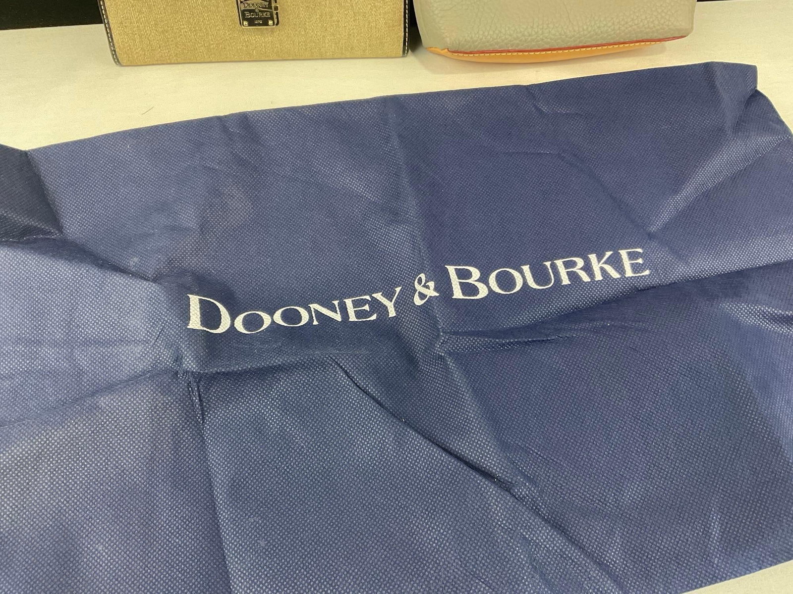 Pair of Dooney & Bourke Tan Fabric/Black Leather Wristlet & Grey & Leather Wristlet Wallet - 4