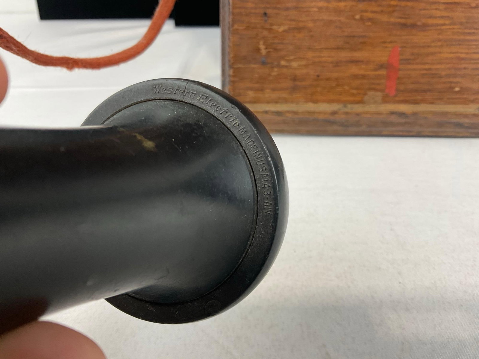 Early 20th Century Western Electric Oak Wall-mounted Telephone, Model 1317?, 21x14x9 in - 8