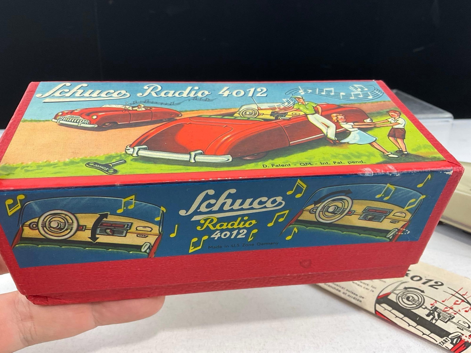 Vintage Schuco Radio 4012 made in Germany, Diecast Car, w/Key, Original cardboard box - 5