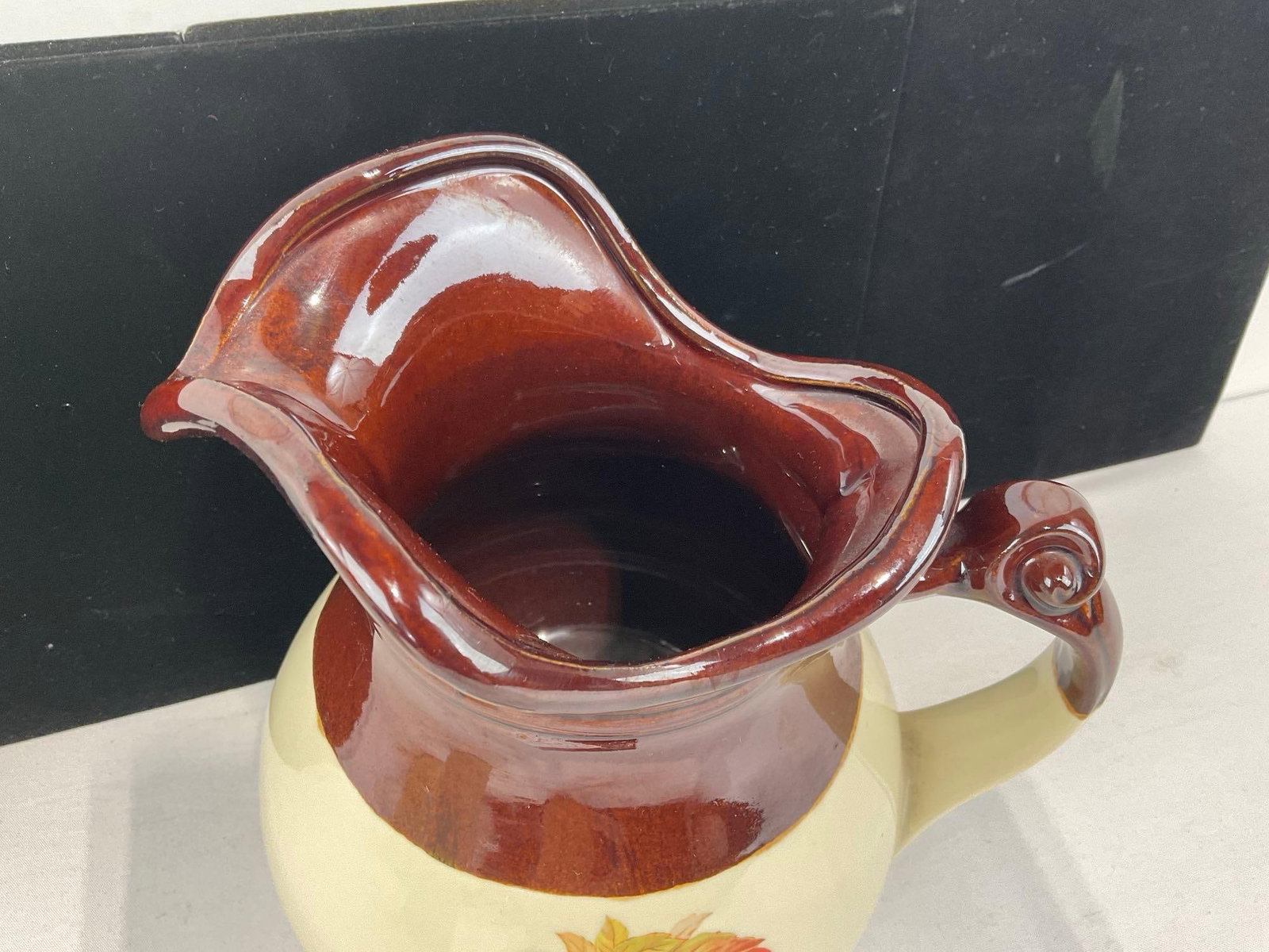 Vintage McCoy Kitchen Storage Crocks, Brown & White Small Crock #251 & Pitcher #7515 - 5