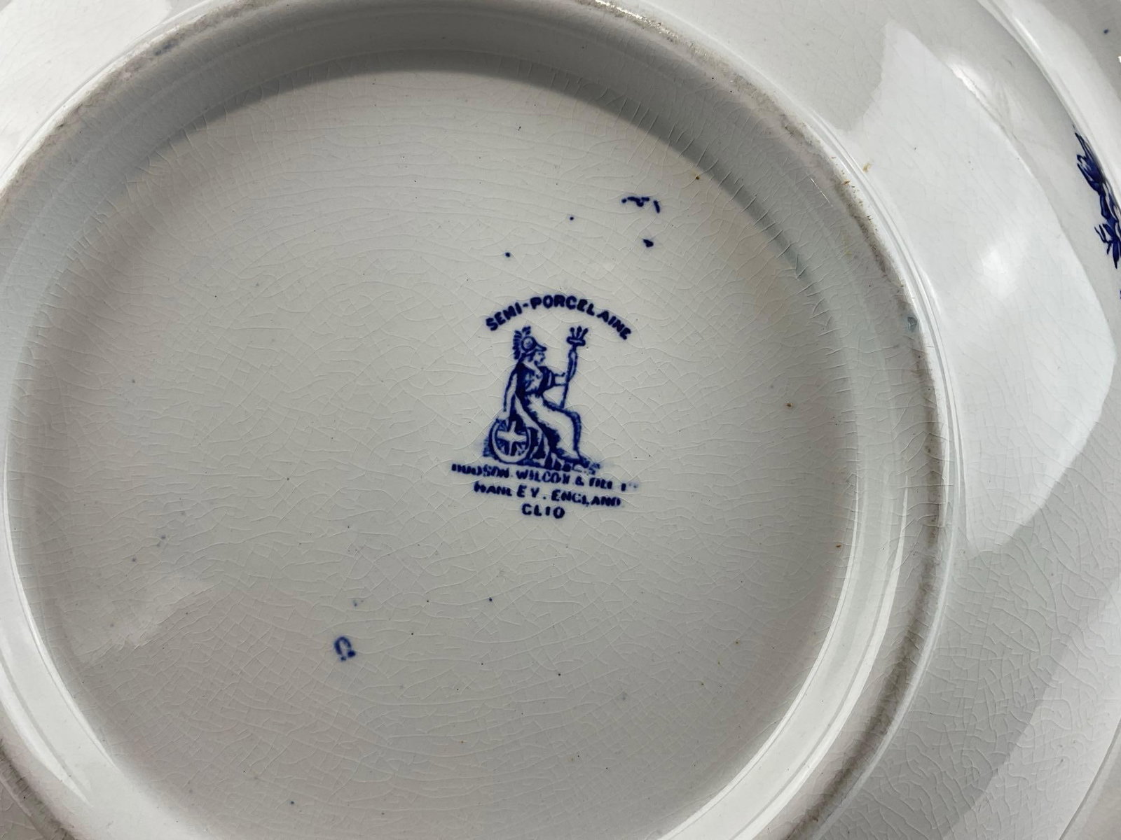 Antique Blue & White English Ironstone Dudson, Wilcox & Till LTD Pitcher & Basin - 5