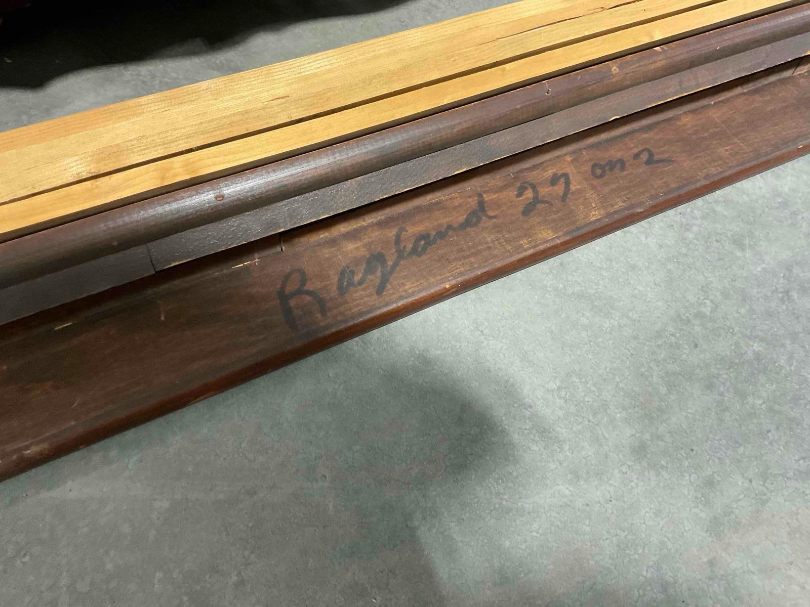 Vintage Davis Cabinet Company Walnut Wood Twin Bed Frame w/ Carved Grape Details. See pics. - 6