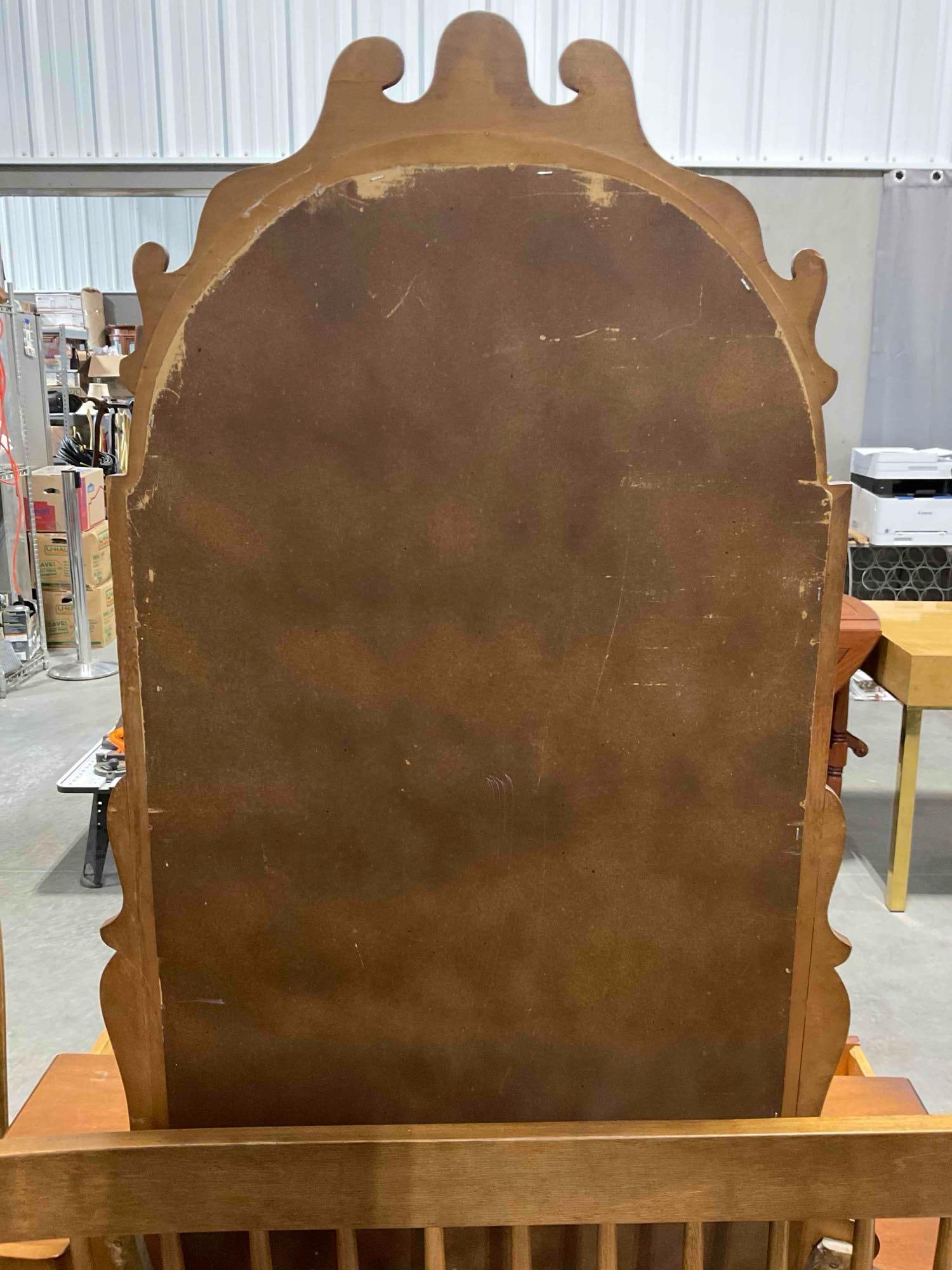 Vintage Charming Walnut? Wood Vanity w/ Standing Mirror & 5 Drawers. See pictures. - 6