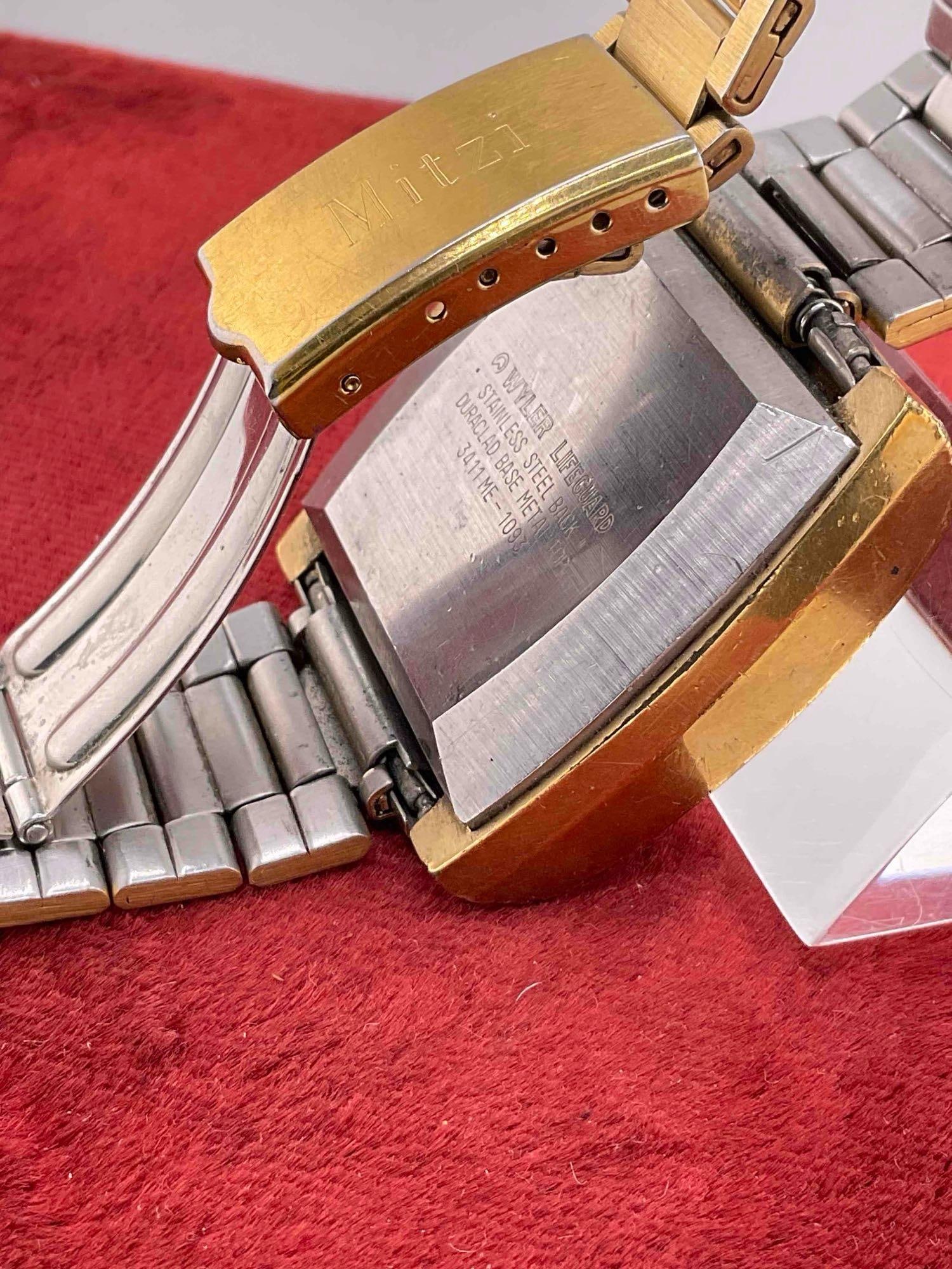 Vintage Wyler Incaflex Dynawind Gold Toned Stainless Steel Men's Watch Model 3411ME-1093. - 4