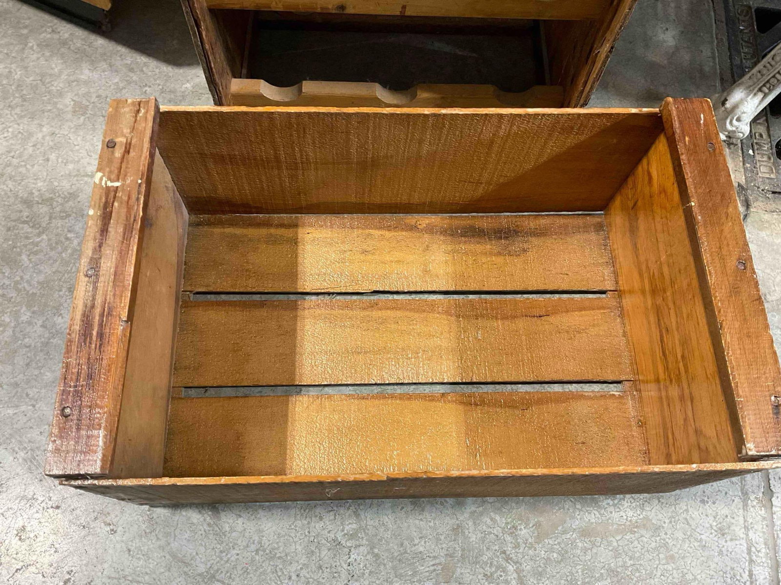 Wooden Wine Rack Constructed of Repurposed Antique/Vintage Crates & Wooden Box. See pics. - 6