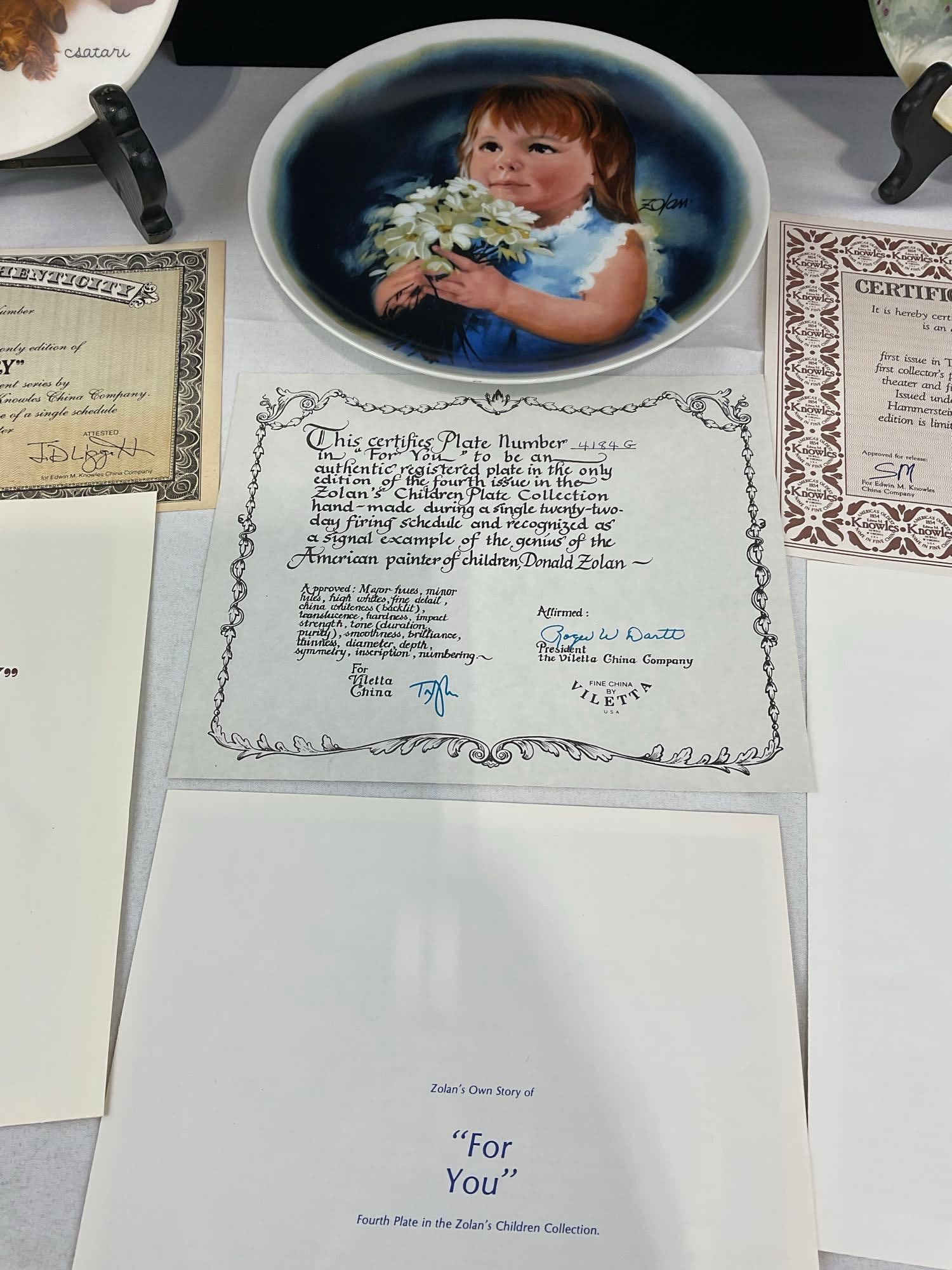 7 Commemorative Plates, w/COA & Box, Knowles, Kurt Ard & more, see below for titles - 3