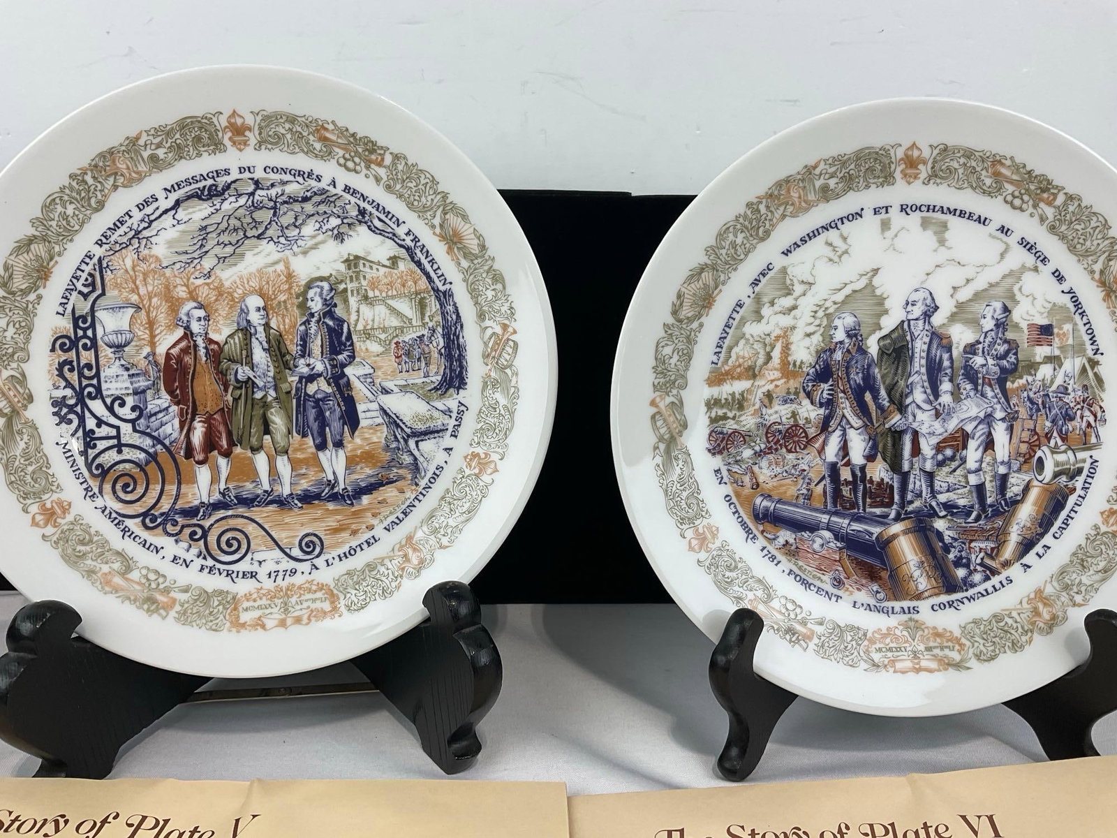 Set of 7 Commemorative Plates, Lafayette Legacy Collection by DArceau Limoges - 6