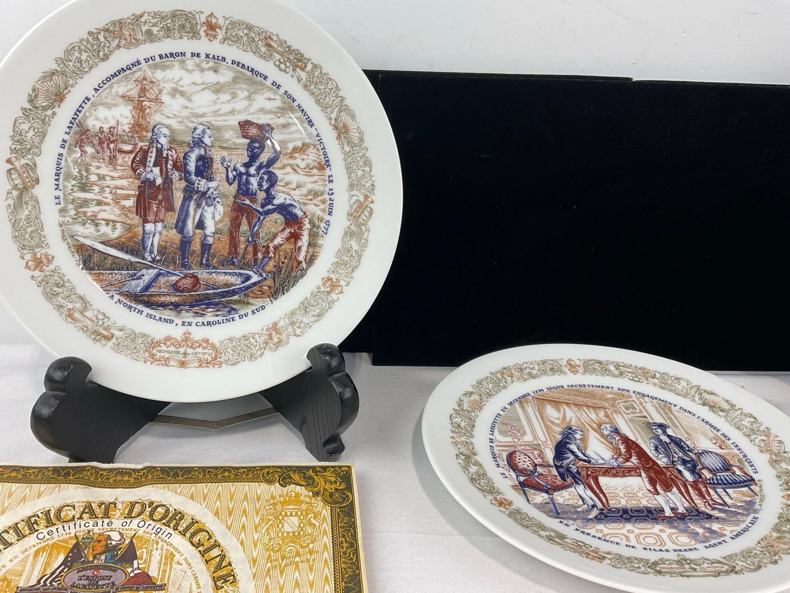 Set of 7 Commemorative Plates, Lafayette Legacy Collection by DArceau Limoges - 8