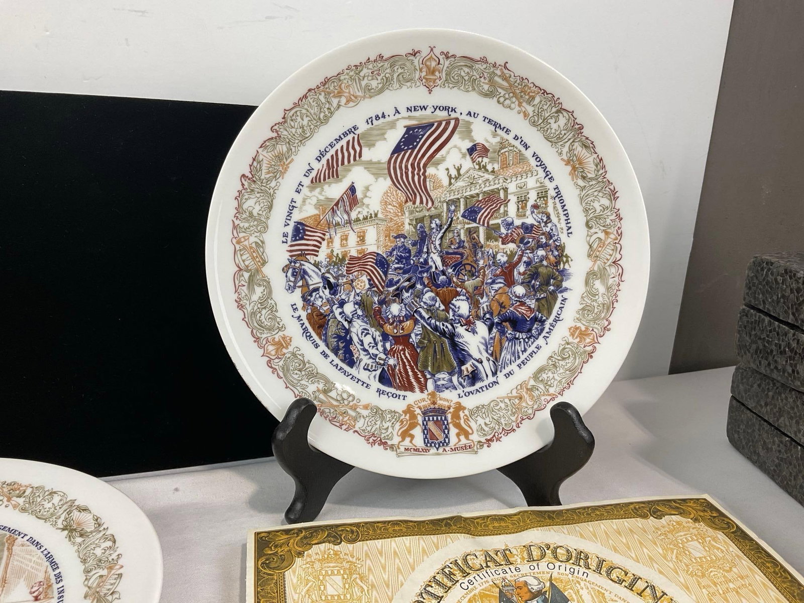 Set of 7 Commemorative Plates, Lafayette Legacy Collection by DArceau Limoges - 9