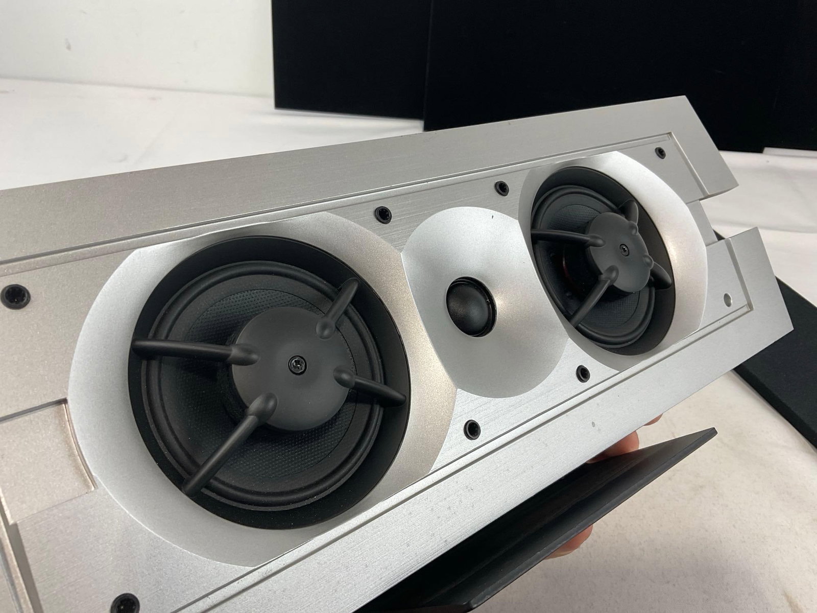 Set of 3 Pioneer S-LF3-CR Speakers, 2 w/standing brackets, & center bracket, no cables, untested - 7
