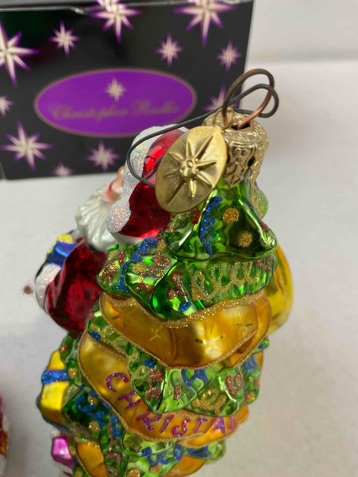 2 pcs Christopher RADKO & 1x Old World Christmas Blown Glass Tree Ornaments. See pics. - 6