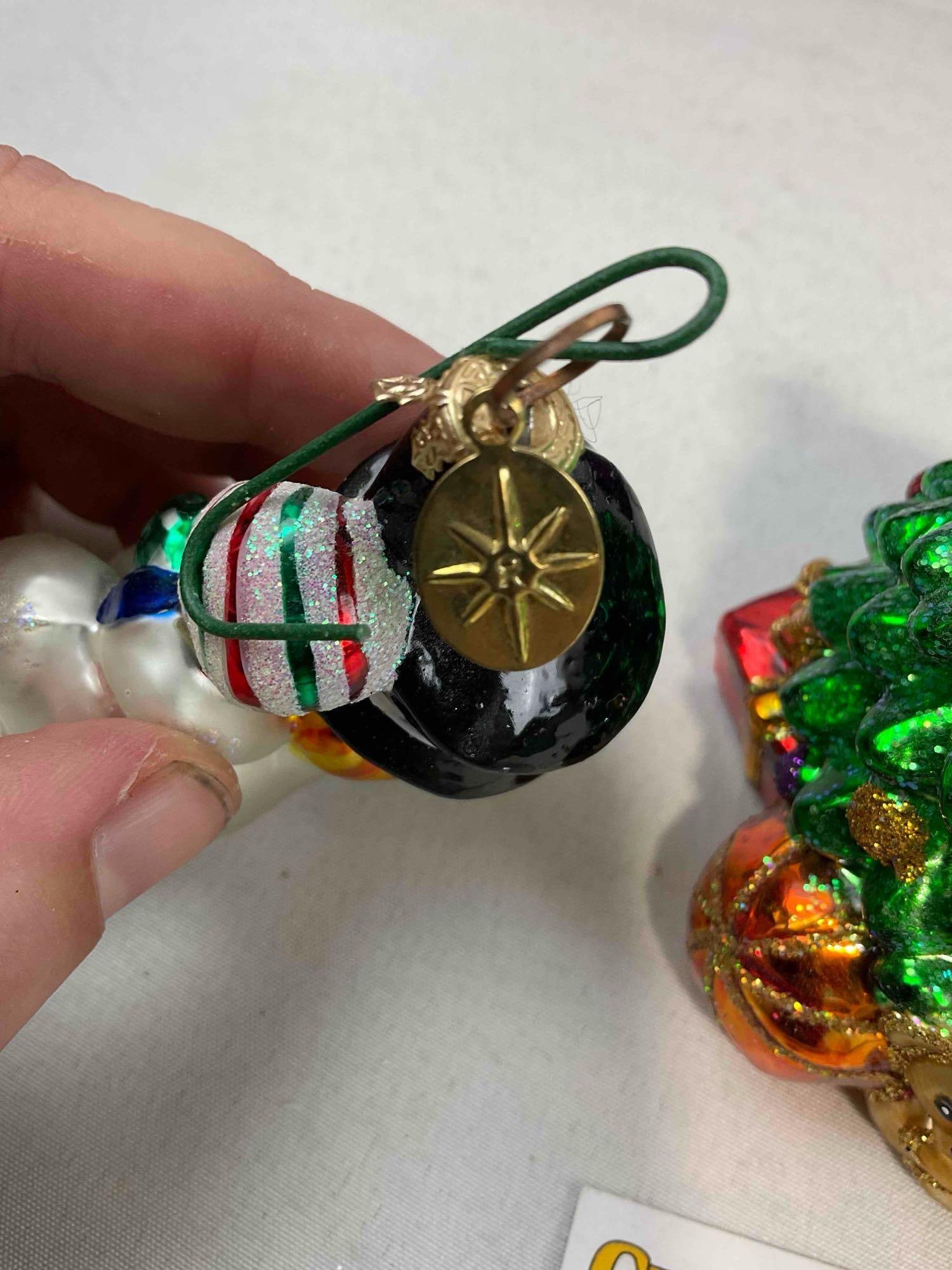 2 pcs Christopher RADKO & 1x Old World Christmas Blown Glass Tree Ornaments. See pics. - 7