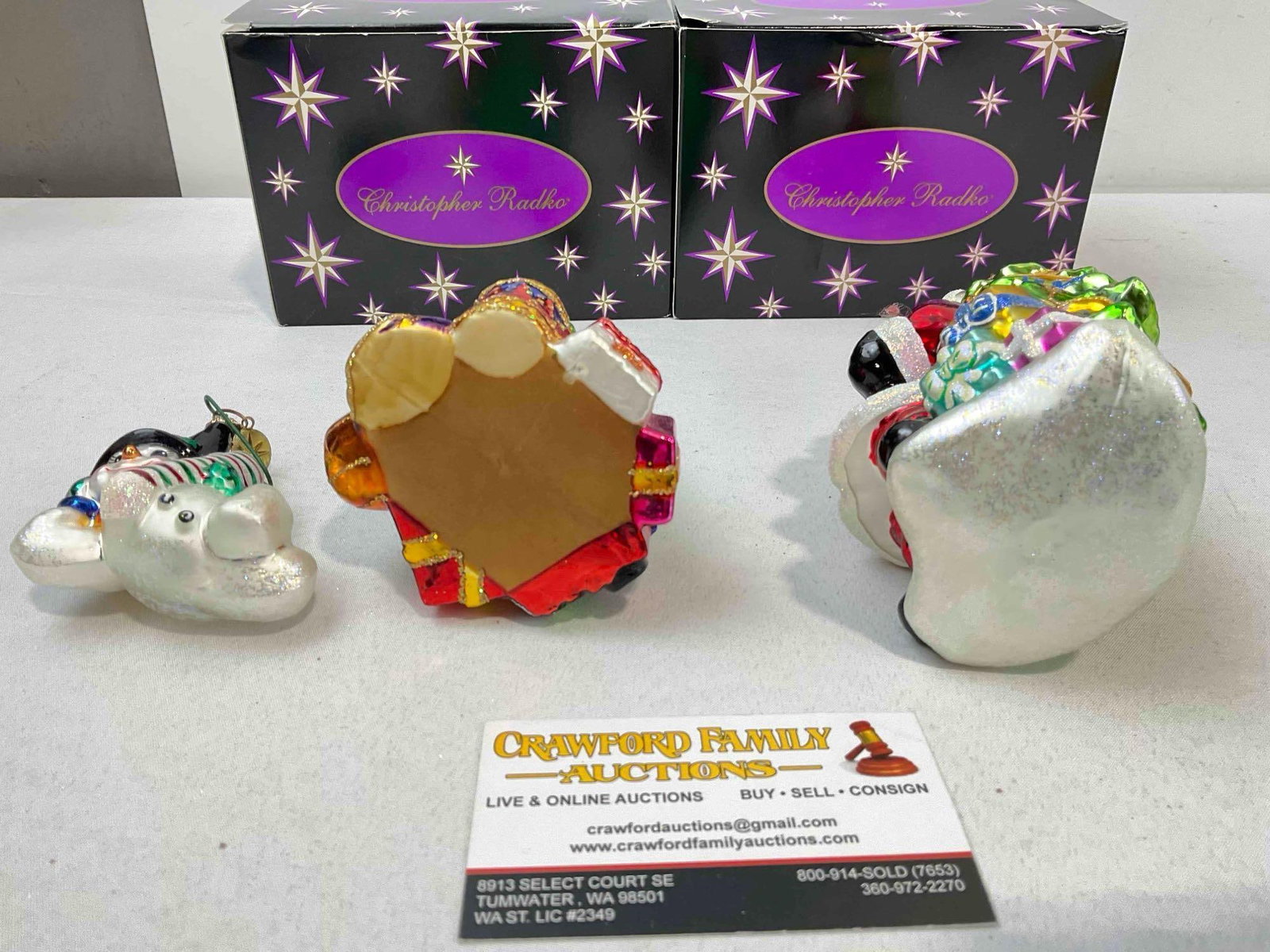 2 pcs Christopher RADKO & 1x Old World Christmas Blown Glass Tree Ornaments. See pics. - 8