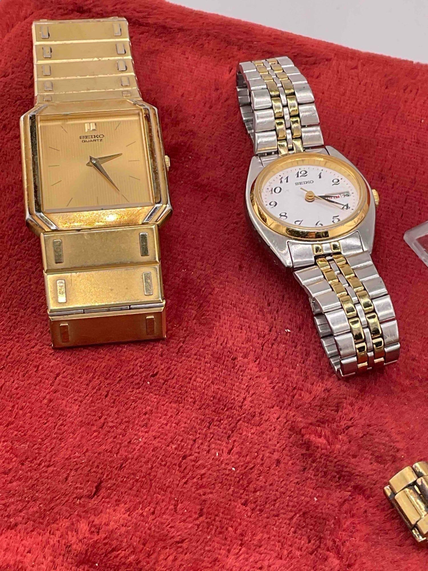 5 pcs Vintage Seiko Ladies' Base Metal & Stainless Steel Watches. See pics. - 2