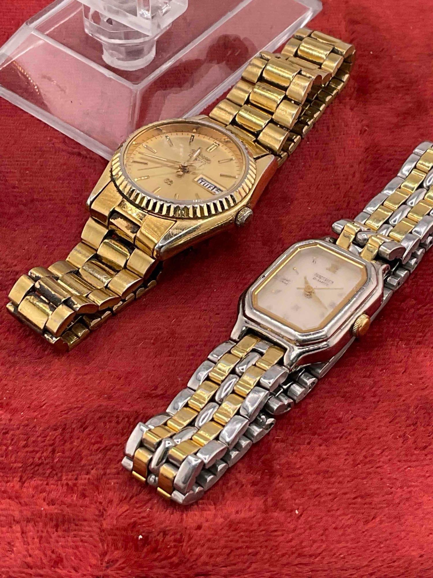 5 pcs Vintage Seiko Ladies' Base Metal & Stainless Steel Watches. See pics. - 3
