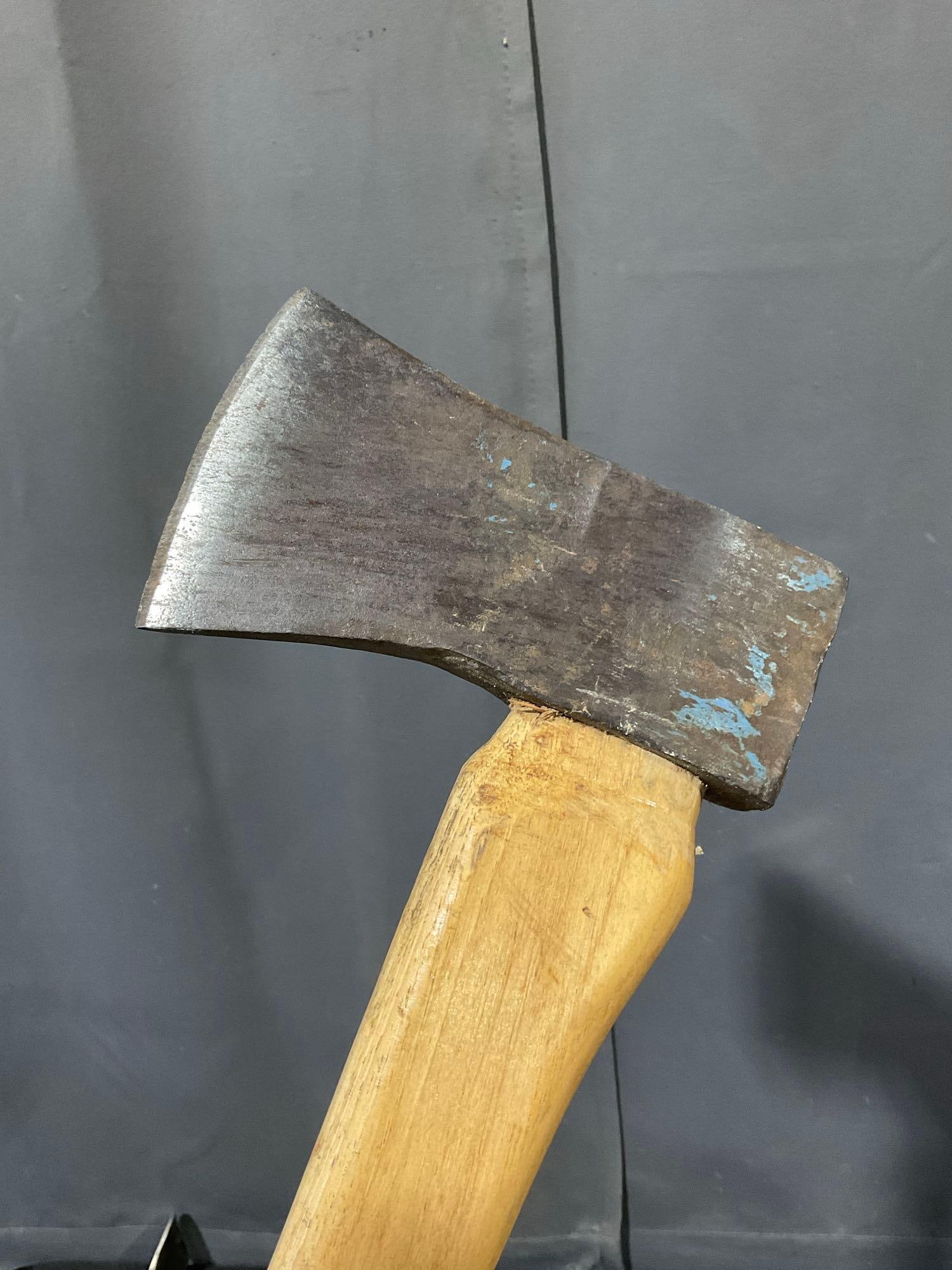 Pair of Wood Axes & Himalaya-Pickel Model Made in Austrian Ice Pick, w/leather cover - 2