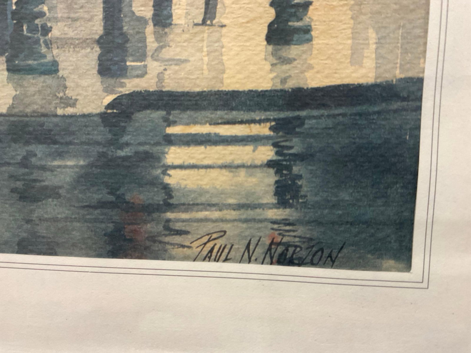 Vintage Watercolor Print, Pioneer Square Pergola Seattle, WA, by Paul N Norton, 16x20 inches - 4