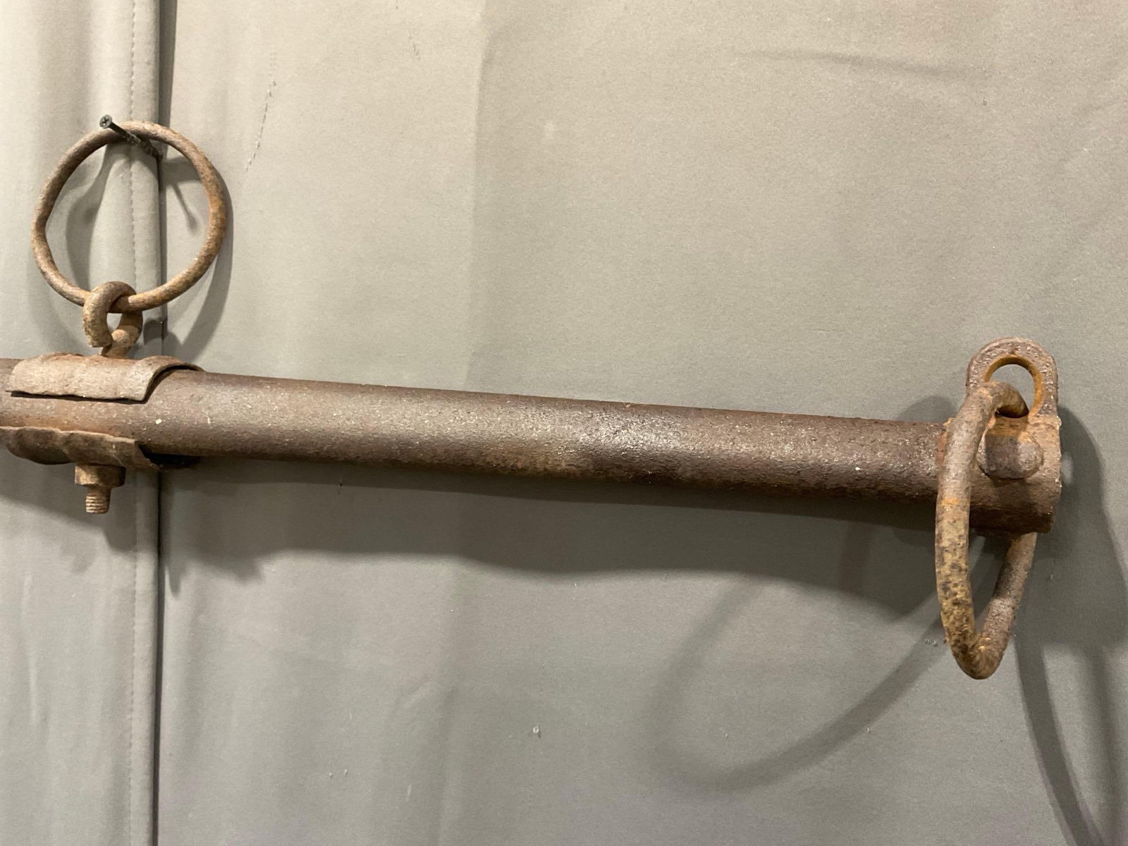 Antique Iron Singletree, Horse Harness for Farming, approx 10x38x7 inches - 2