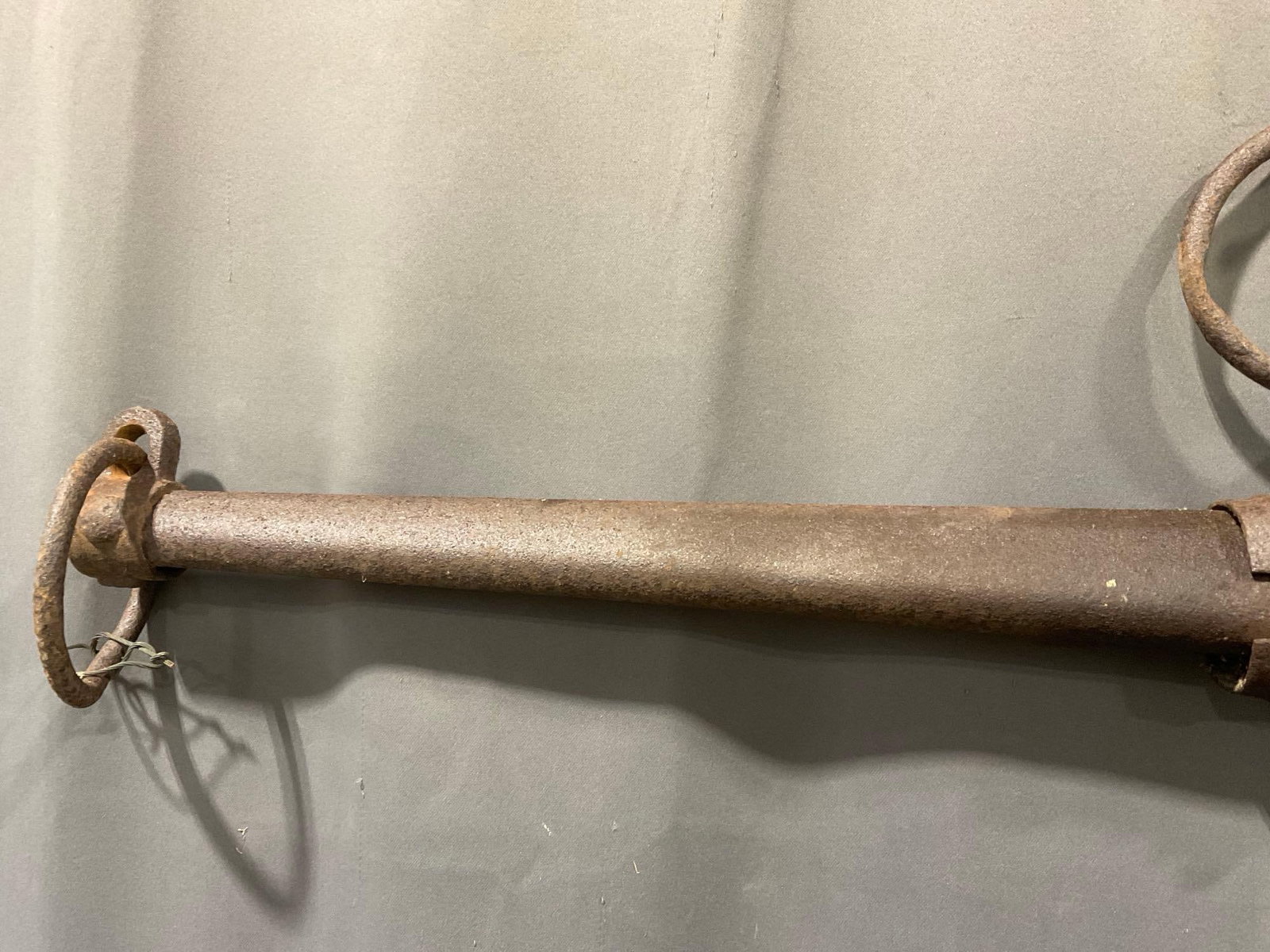 Antique Iron Singletree, Horse Harness for Farming, approx 10x38x7 inches - 3